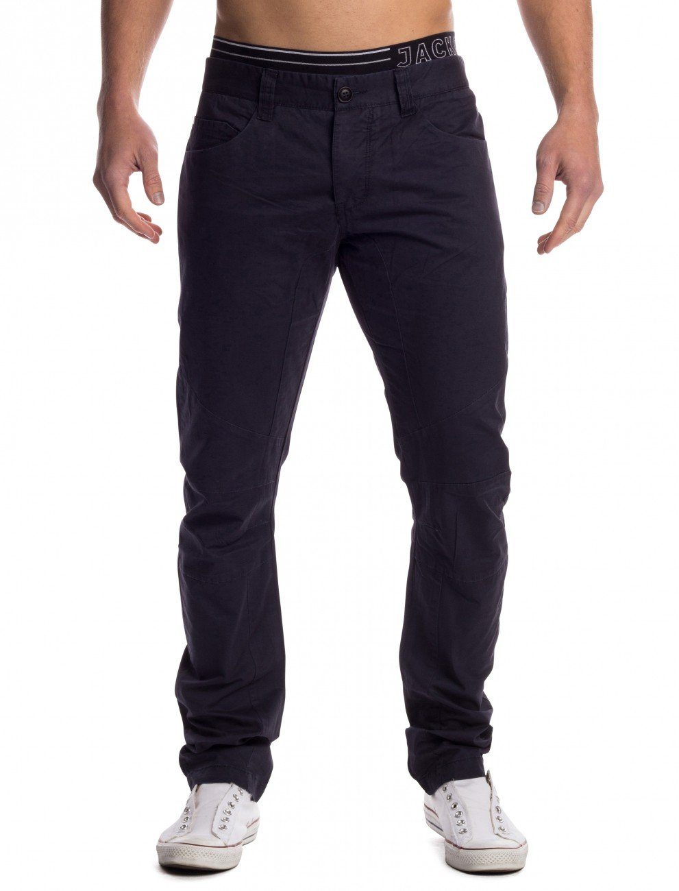 Egomaxx Stoffhose Stoff Jeans Tapered Leg günstig online kaufen