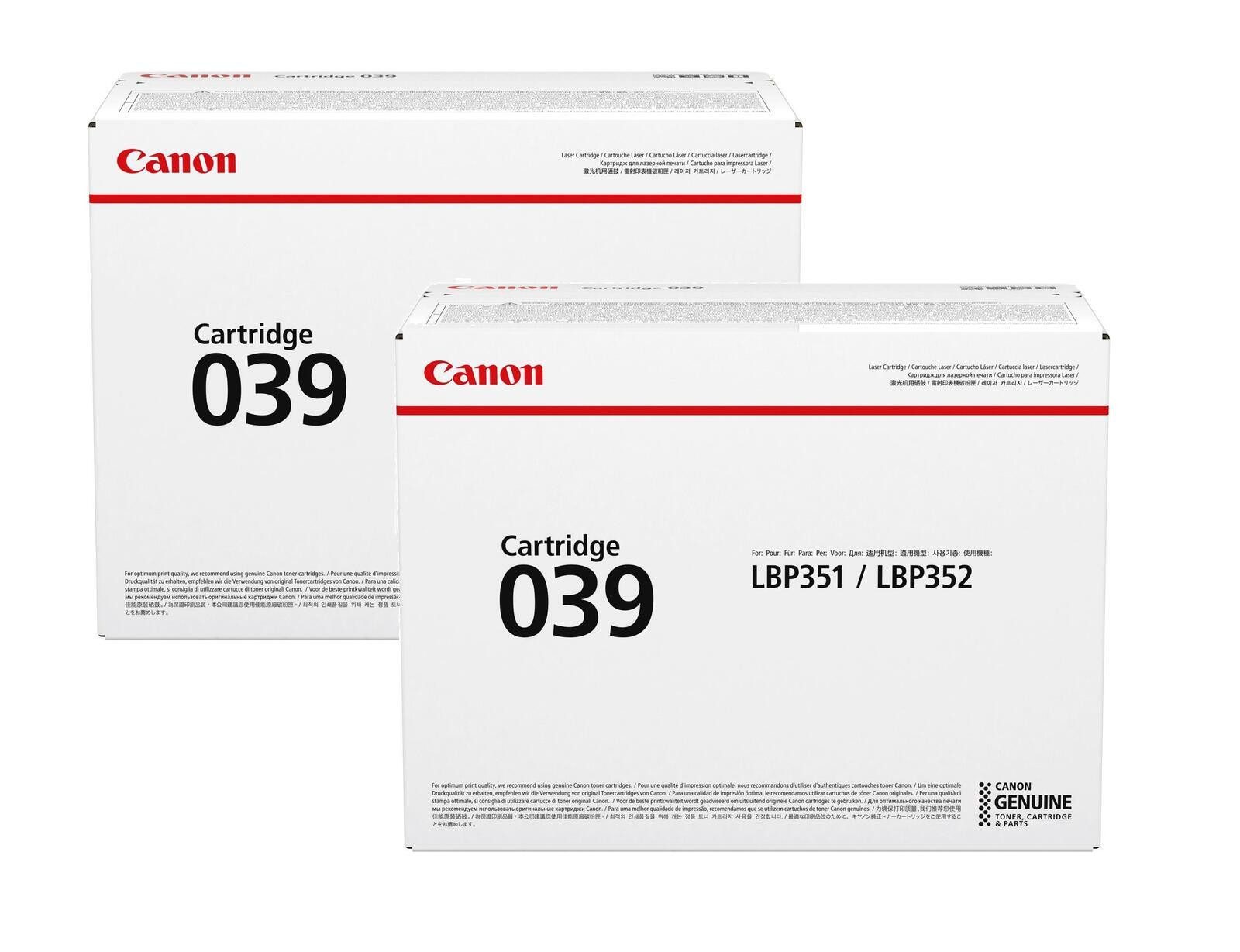 Canon Tonerkartusche Canon Toner 039 Doppelpack schwarz
