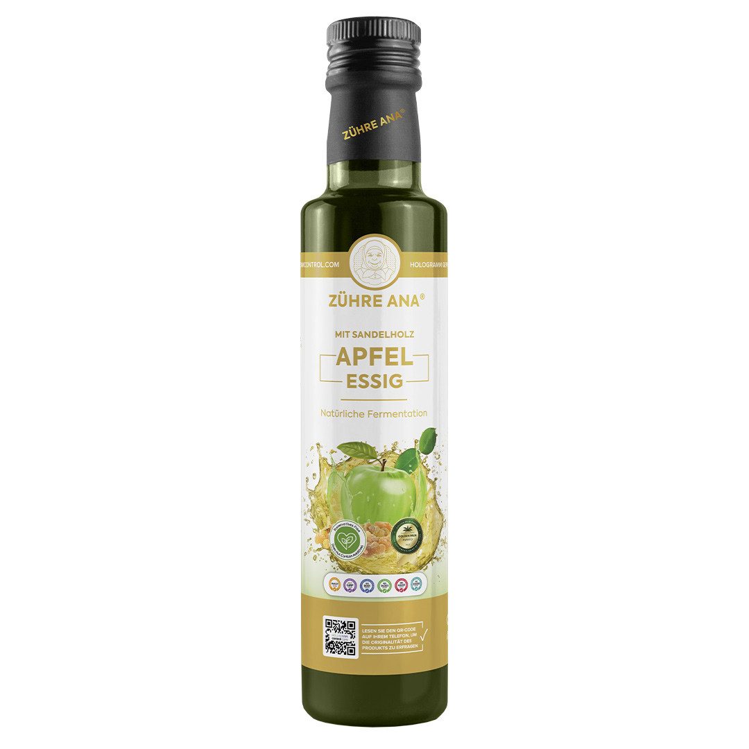 Zühre Ana® Essig Sandaloz-Siegel Apfelessig Natürliche Fermentation 500 ml, 500 ml, Natürliche Fermentation 500 ml