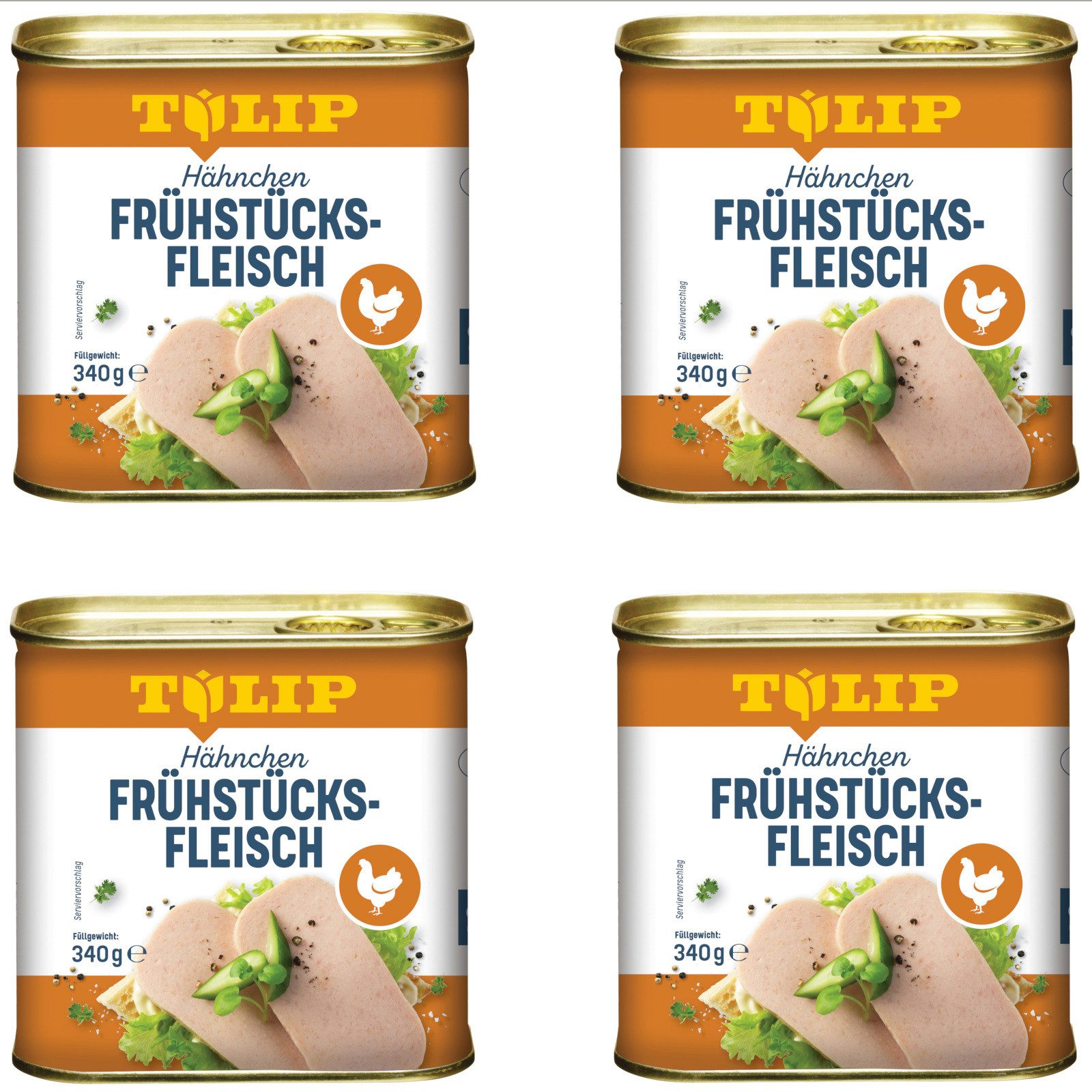 TULIP Wurstkonserve 340g Hähnchen-Frühstücksfleisch Hähnchenfleisch (80), Original Dänische Delikatesse