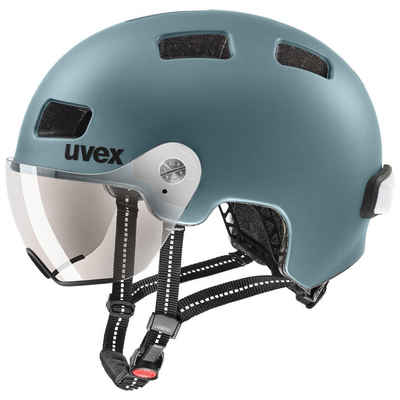 Uvex Fahrradhelm (1-tlg), uvex Unisex – Erwachsene, rush visor Fahrradhelm 58-61 cm turquoise