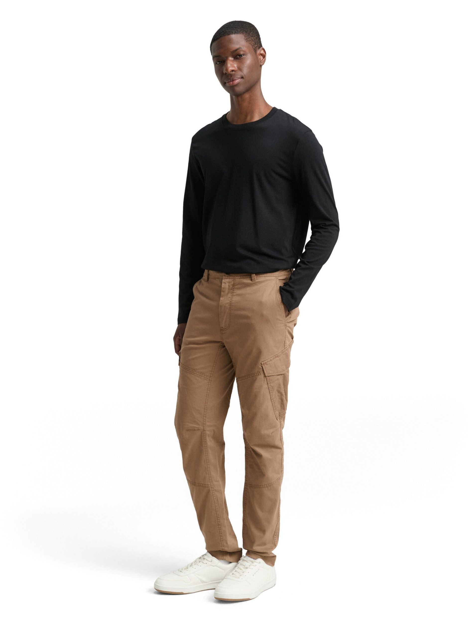 TOM TAILOR Denim Stoffhose regular tapered cargo