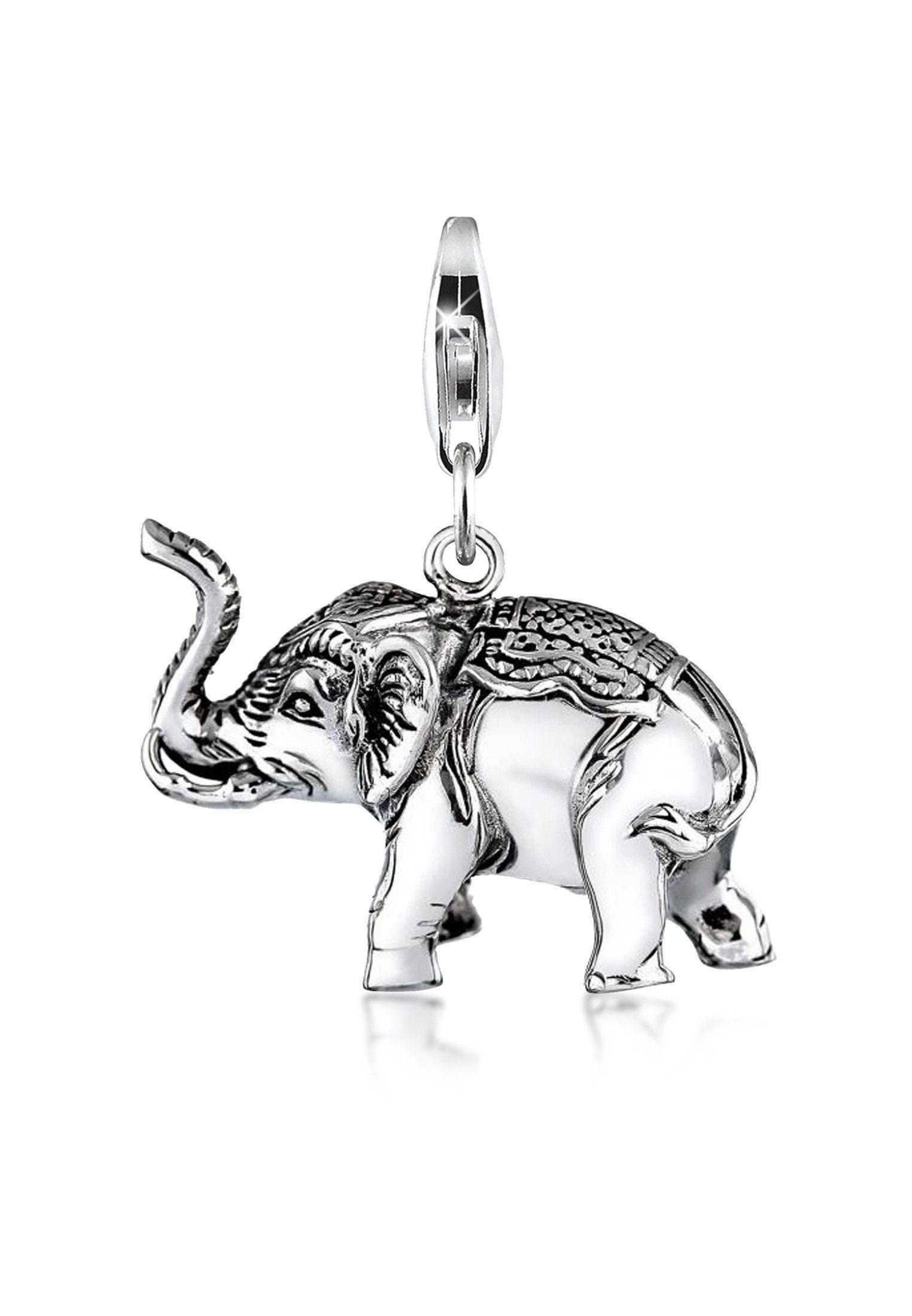 Nenalina Charm-Einhänger Anhänger Elefant Groß Tier Reise 925 Silber
