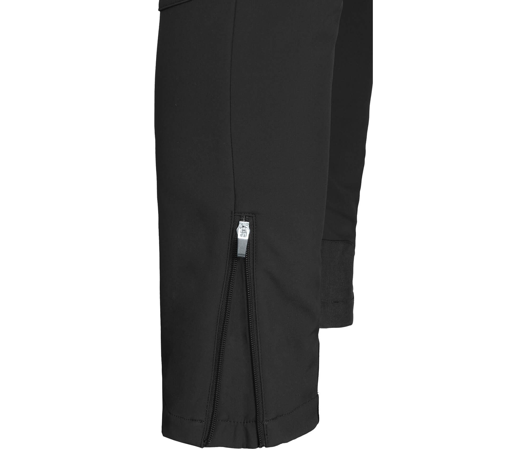 Bergson Outdoorhose LARVIK Innenfleece COMFORT Herren mit voll Softshellhose, schwarz elastischem warmem Kurzgrößen, und Gesäßeinsatz, (slim) Winter