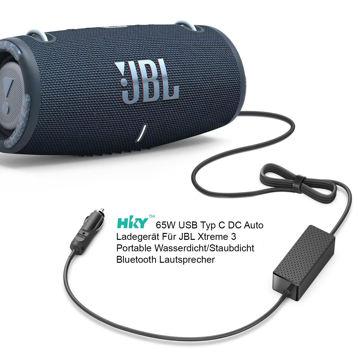 HKY 65W KFZ Netzteil für JBL Xtreme 3 JBLXTREME3BLUAM XTREME3CAMO KFZ-Netzteil (Xtreme3 Camo Bluetooth Lautsprecher JBLXTREME3BLK JBLXTREME3CAMOAM)
