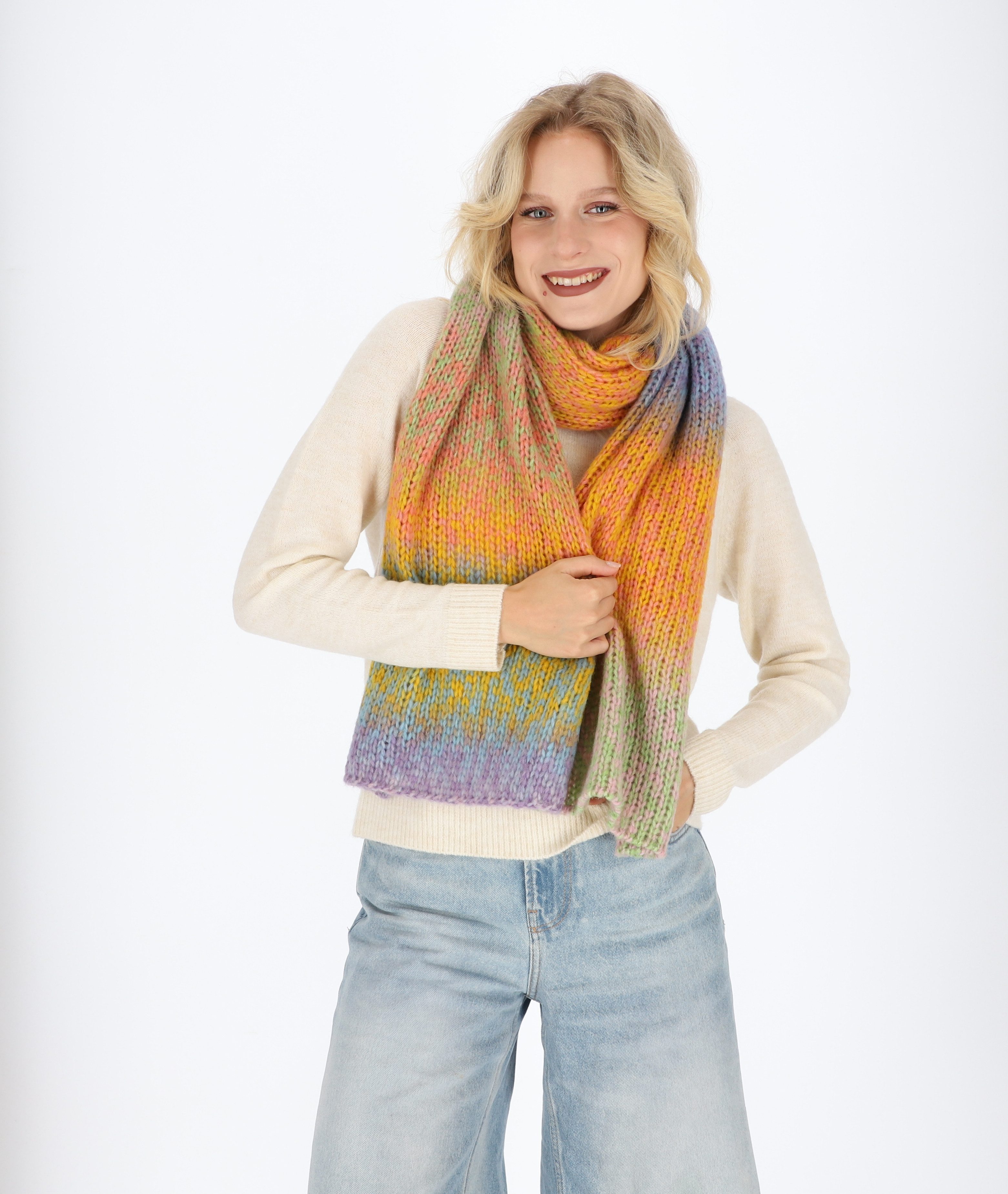 halsüberkopf Accessoires Strickschal Multicolor, Made in Germany!