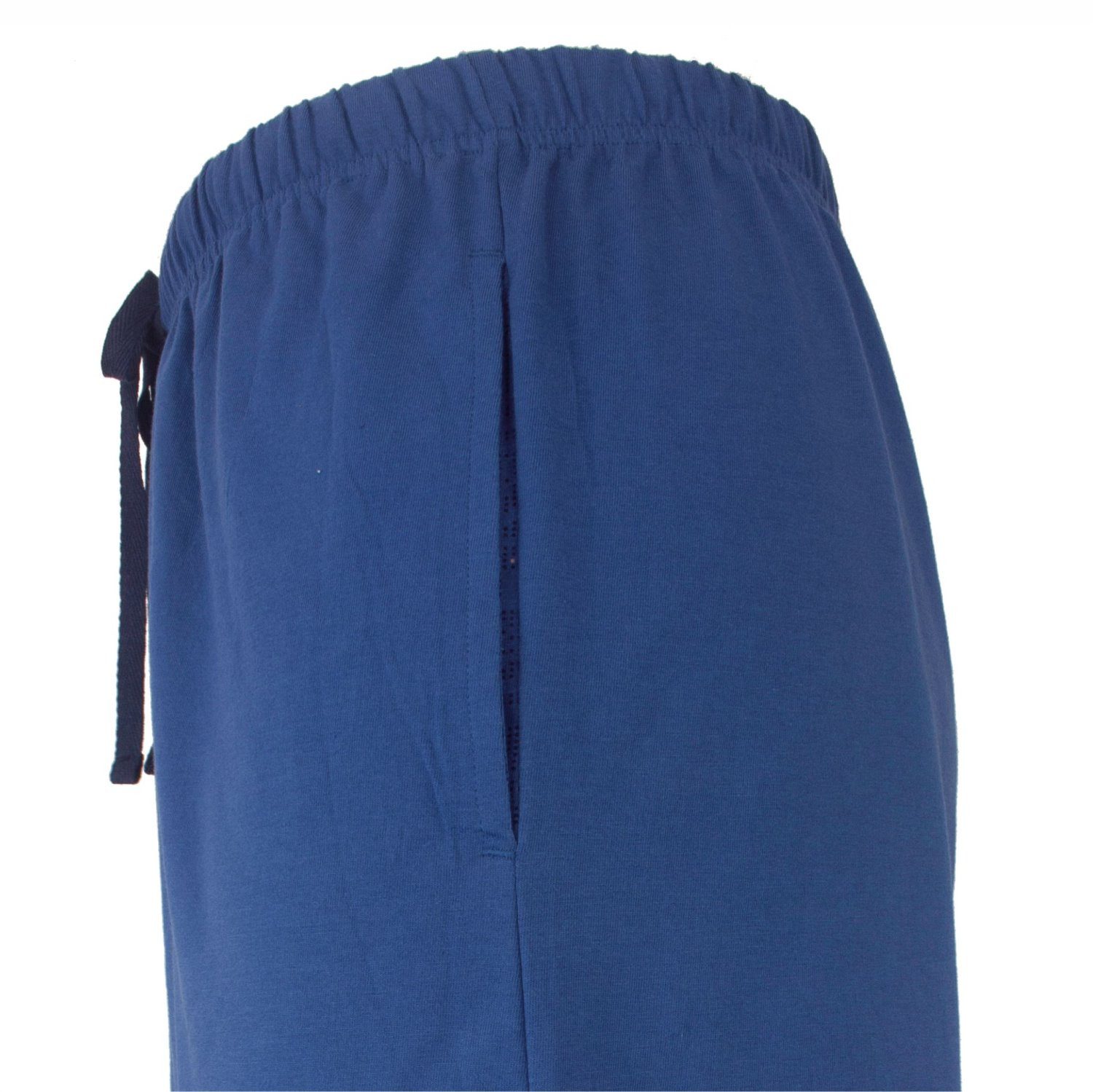 M.E.Q. Schlafanzug Klassischer Herren Pyjama mit Bündchen (2 tlg) Baumwolle