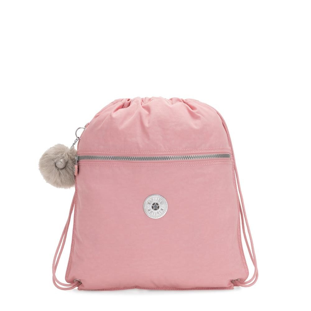 KIPLING Turnbeutel SUPERTABOO, Sportbeutel mit Kordelzug, 15L, Bridal Rose (rosa)