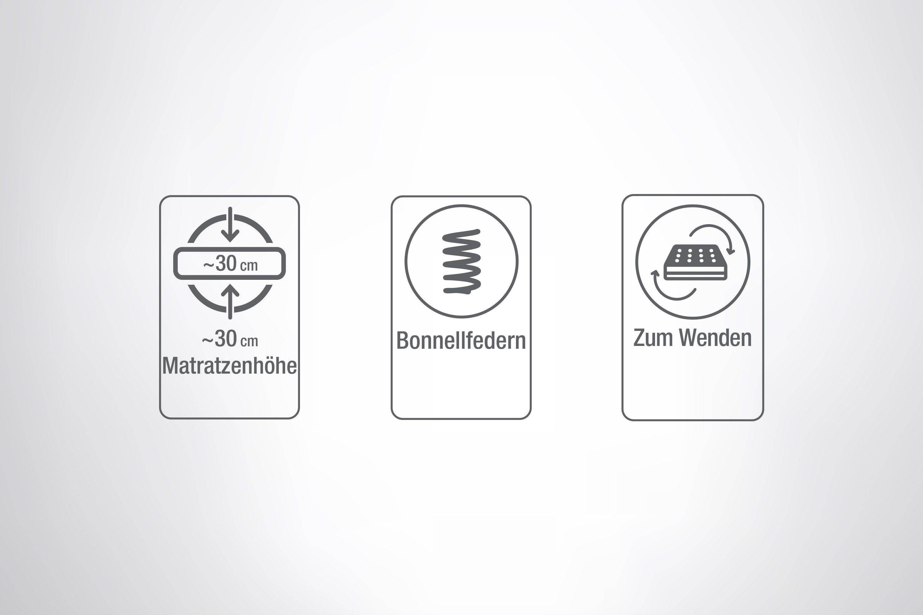 Bonnellfederkernmatratze Majestät Luxus, Matratze 90x200, 140x200 cm & weitere Größen, Yatas Bedding, 30 cm hoch, H3, wendbar, ergonomisch, atmungsaktiv