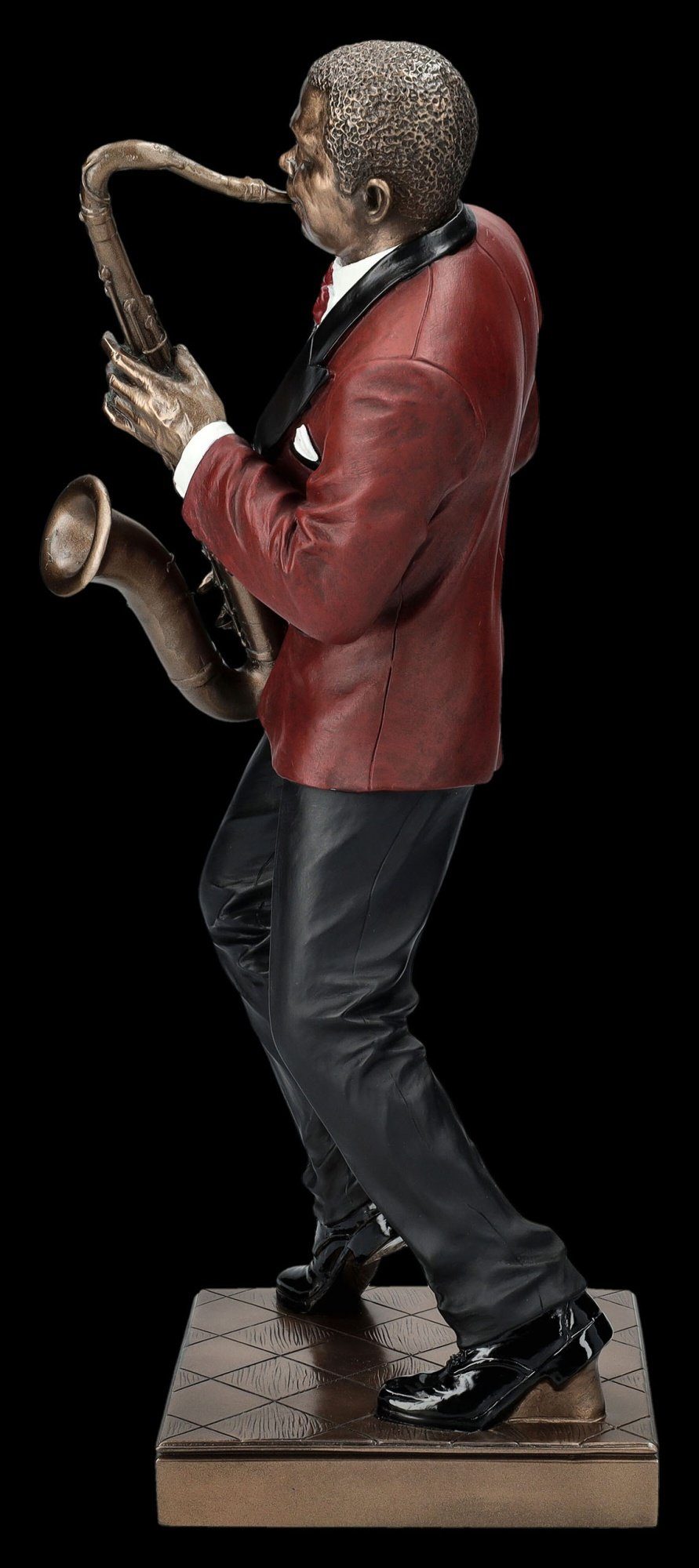 Musiker Saxophonist Figur Dekoration GmbH - Jazz Band Dekofigur rot Dekofigur Shop - The Figuren