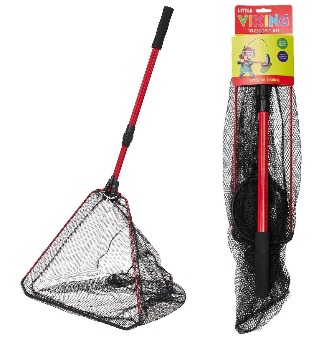 Kinetic Angelkescher LITTLE VIKING TELESCOPIC NET - Teleskop Kescher - Kinder Angeln (1-St), Alu-Teleskopgriff 2-tlg.