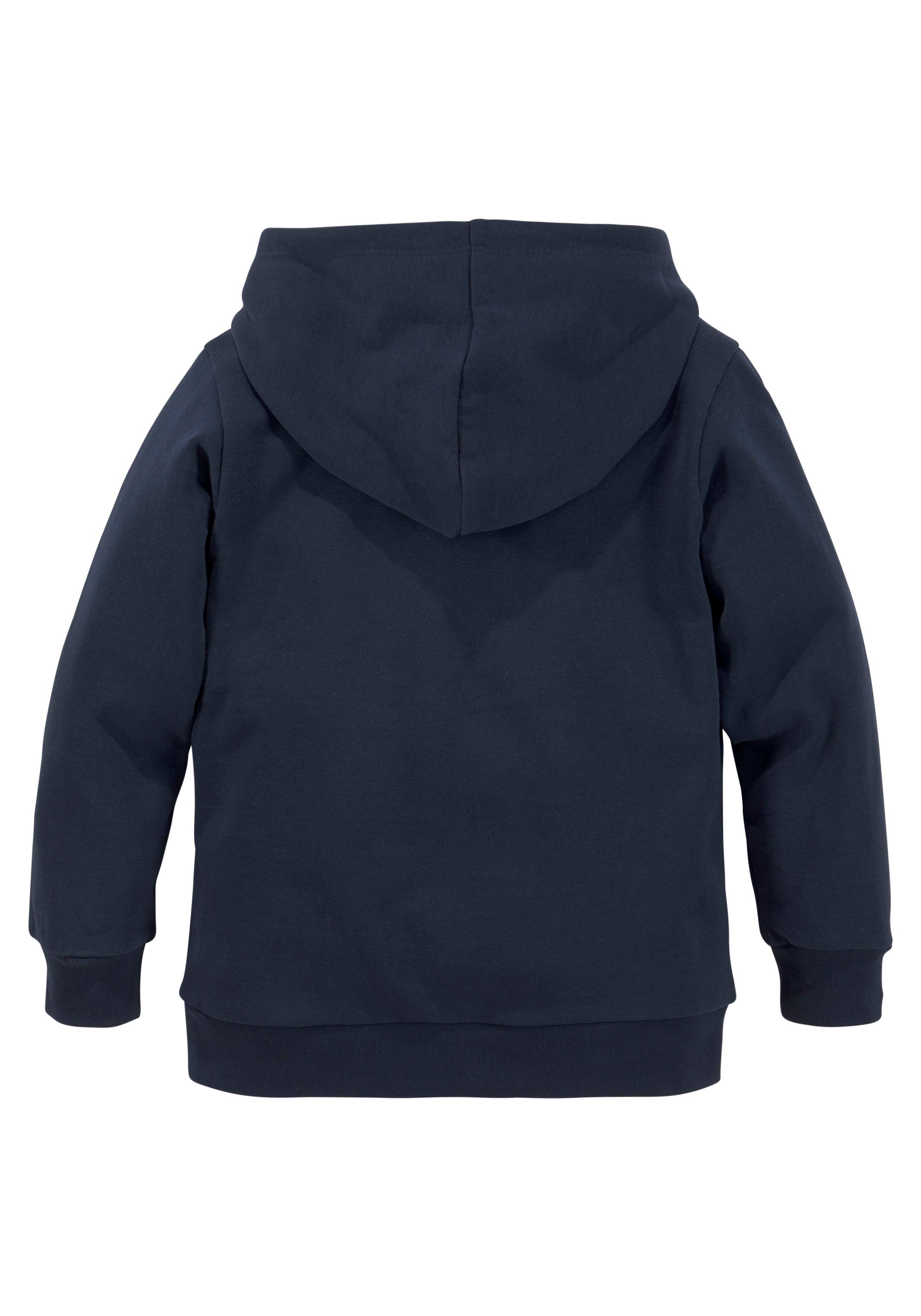 KIDSWORLD Kapuzensweatshirt Rakete - Wendepaillette lange Ärmel, Basic-Passform, aus Baumwolle, mit Rippbündchen
