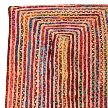Teppich Jute Teppich Esha bunt rechteckig, Teppichläufer im Boho-Stil, Casa Moro, rechteckig, Geschenkideen