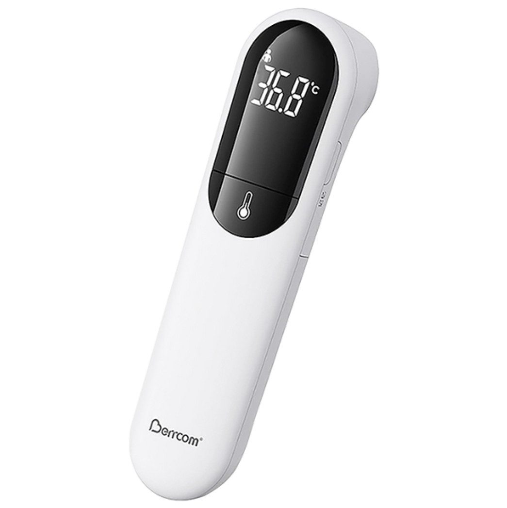 DocMed Infrarot-Fieberthermometer Infrarot-Thermometer, mit Dual-Sonden-Technologie 1-tlg., digitales kontaktloses Thermometer, Schnelle Messung in nur 1 Sekunde, Geeignet für alle Altersgruppen