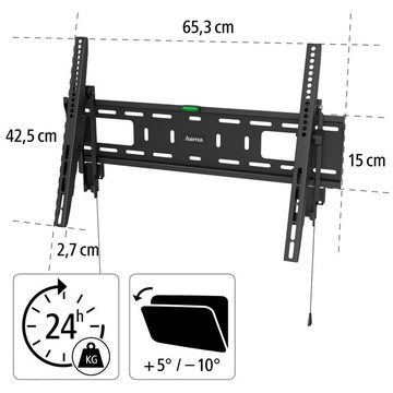 Hama TILT, Wandhalterung, Schwarz, 94-203cm (37"-80), 43",50",55",65",75" TV-Wandhalterung, (bis 80 Zoll)