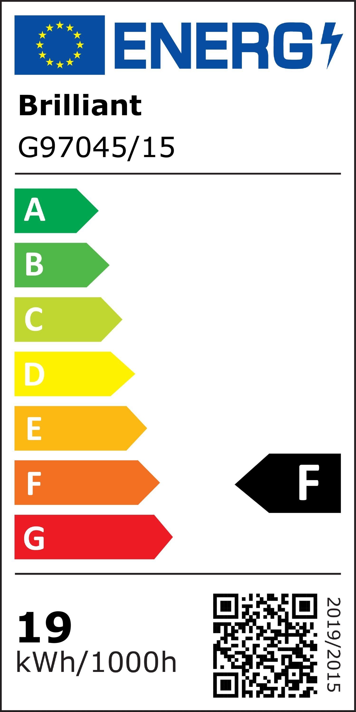 LED 40cm weiß/chrom Edna, integriert Lampe 24W LED Deckenleuchte Edna Deckenleuchte 1x 3000-6500K, Brilliant