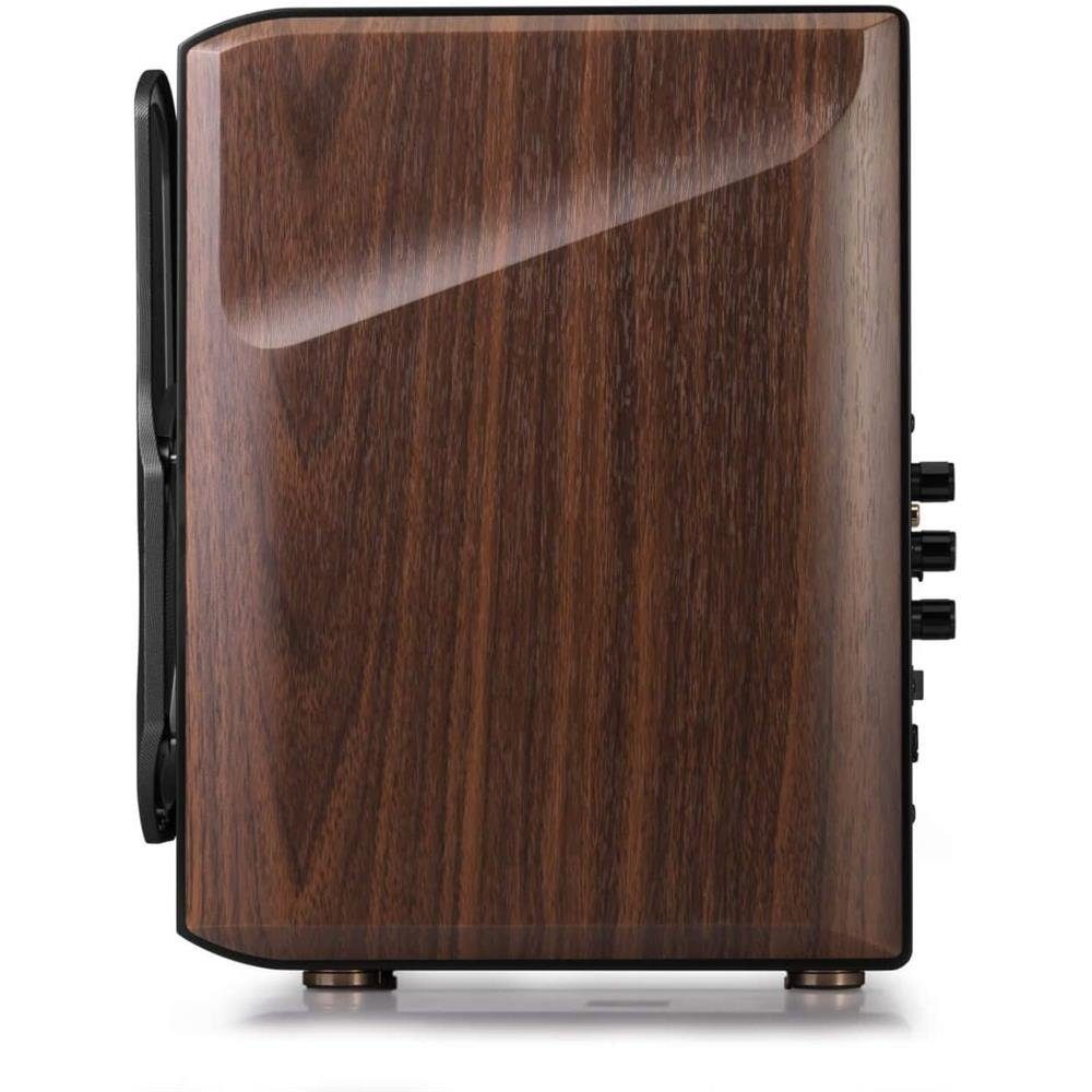 Edifier® S2000MKIII Regal-Lautsprecher 2.0 (Bluetooth, 130 W, Nahfeld-Aktiv-Dreifachverstärker, Studiomonitorlautsprecher für Audiophile mit kabellosem Line-in- und optischem Eingang)