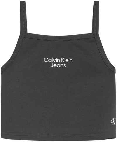 Calvin Klein Jeans Trägertop STACKED LOGO PUNTO STRAP TOP