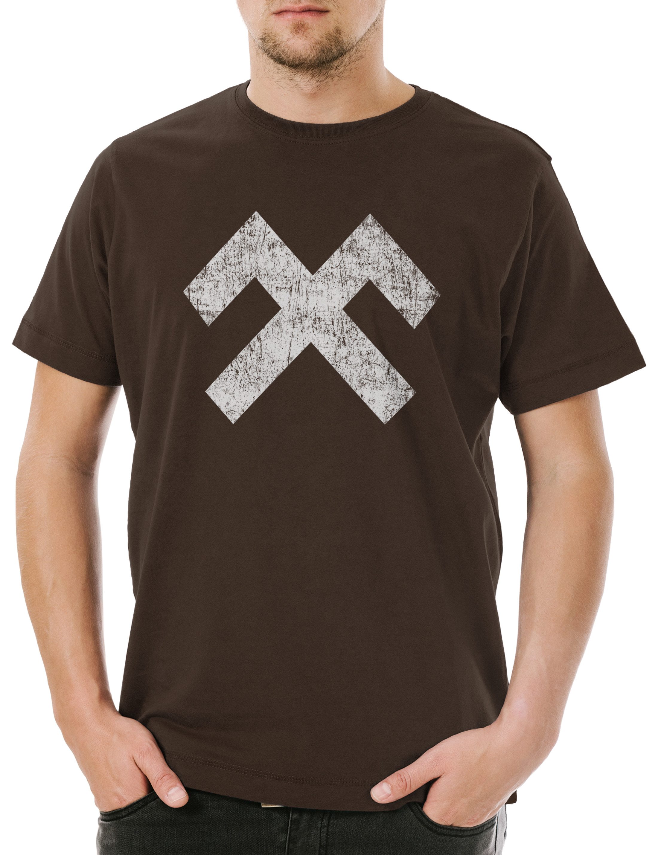 Print-Shirt Jumis Symbol Herren T-Shirt Mythologie Lettland Latvia Latvian