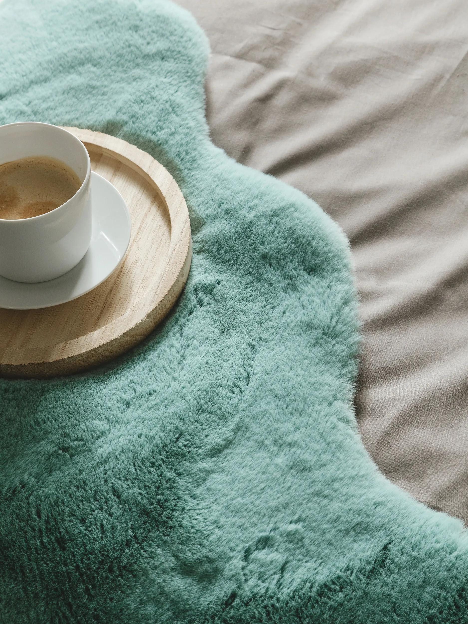 benuta Fellteppich Dave, Sonderform, Höhe: 21 mm, Teppich Wohnzimmer, Schlafzimmer, Esszimmer, Flur, Kunstfaser, Cozy