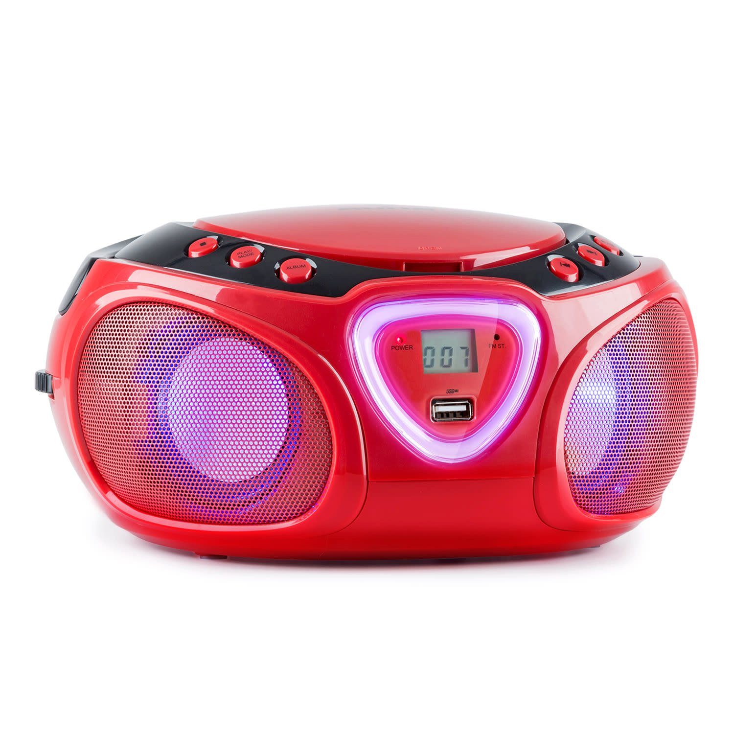 Auna »Roadie CD Boombox UKWRadio Lichtshow CDPlayer Bluetooth 5.0
