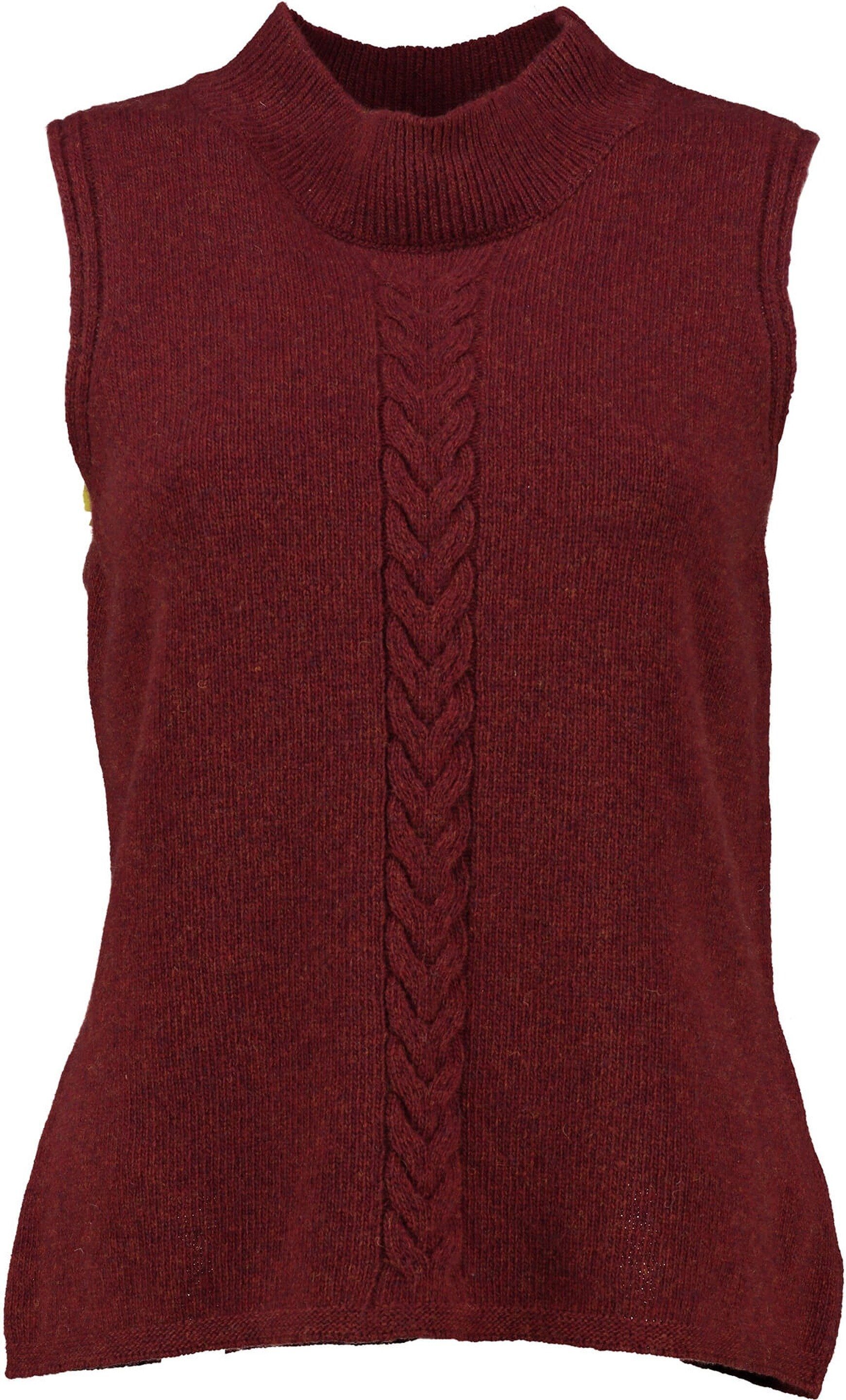 Zoptstrickmuster Strickpullover mit bordeaux FELICITAS FELICITAS Pullunder