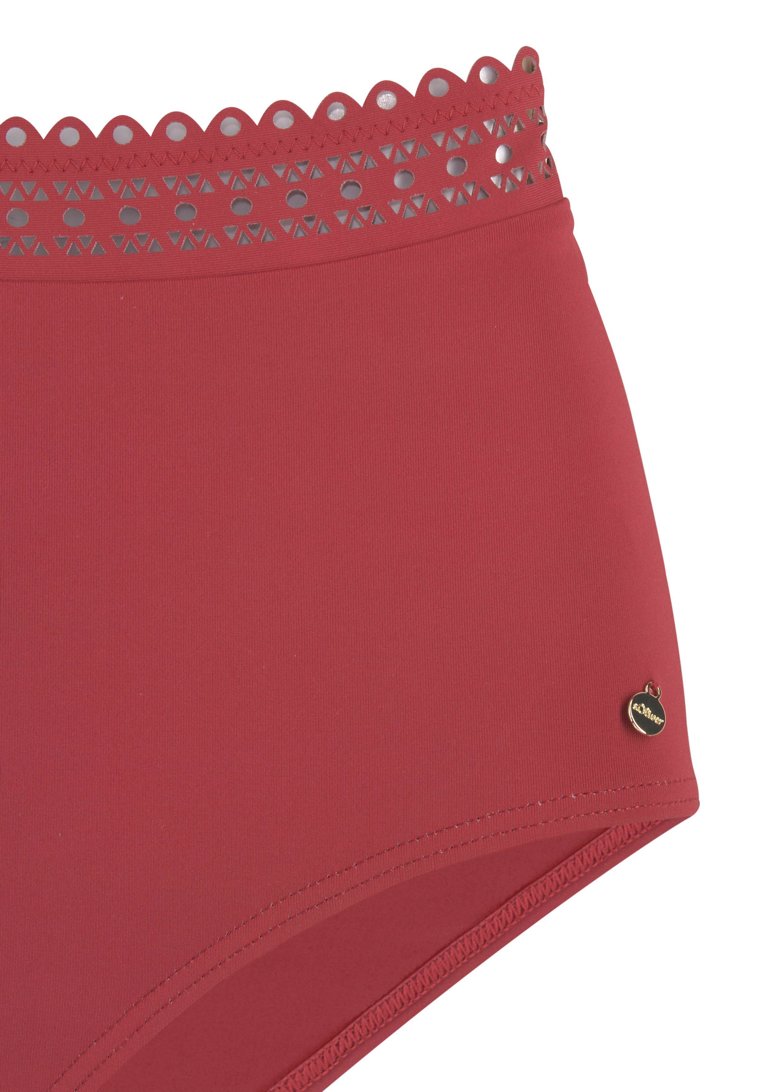 s.Oliver Bikini-Hose Aiko mit Häkeloptik