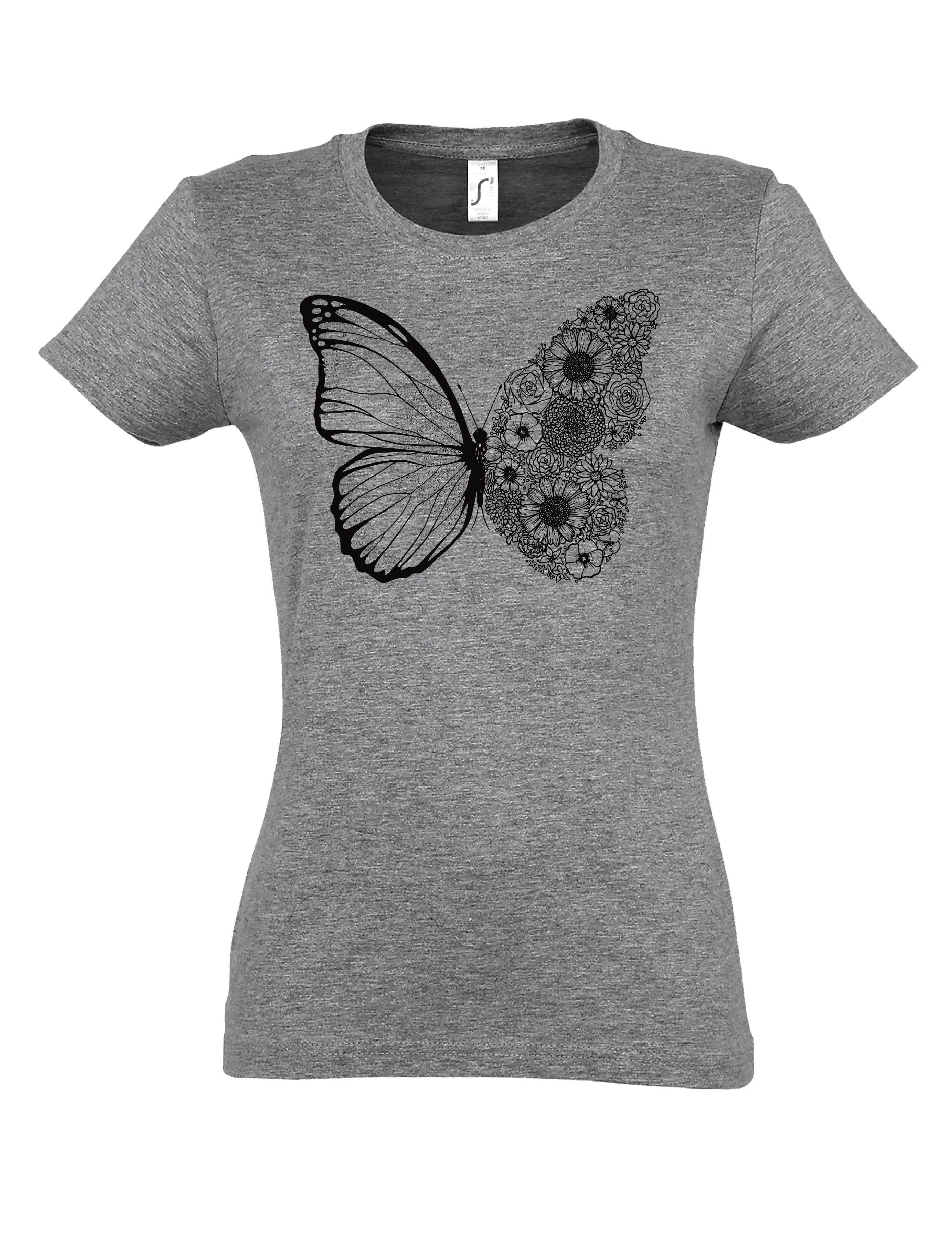 Youth Designz Print-Shirt "Floral Butterfly" Damen günstig online kaufen
