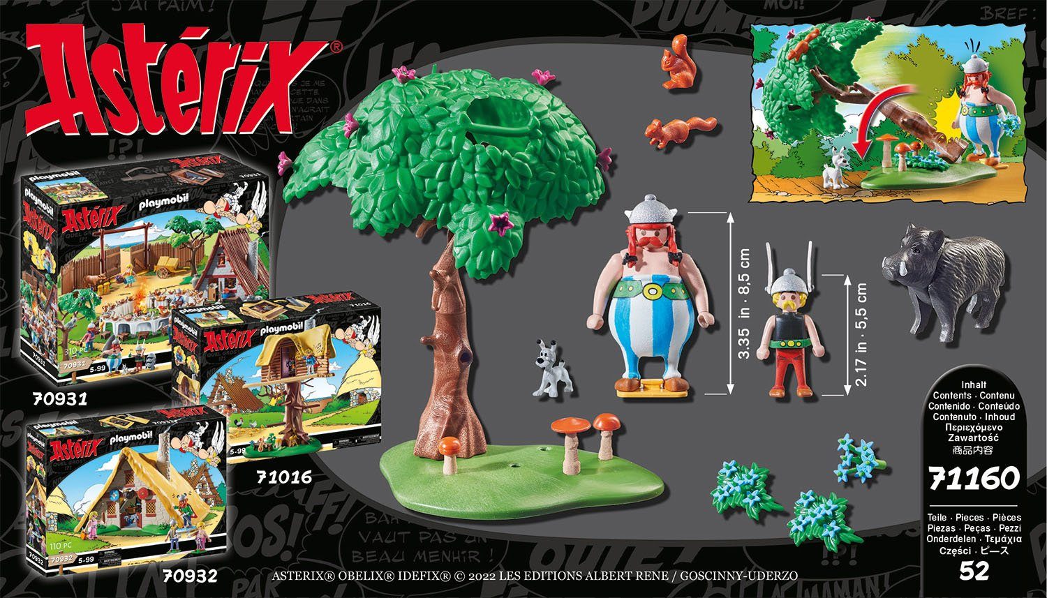 Playmobil® Wildschweinjagd (71160), Asterix Konstruktions-Spielset, (52 St), Made in Europe – Bild 5 von 5