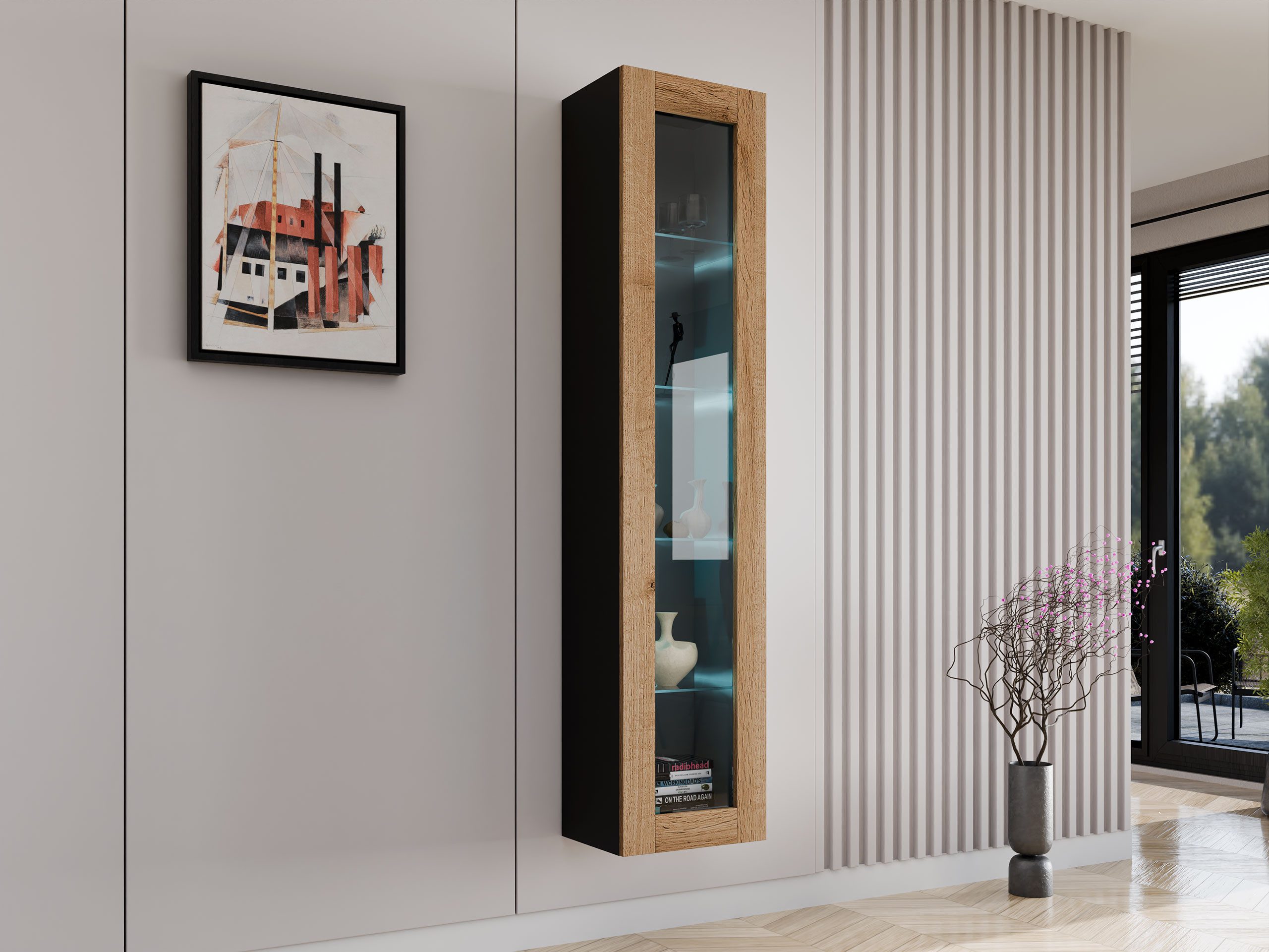 MIRJAN24 Vitrine 180 Vigo Glas (mit günstig online kaufen