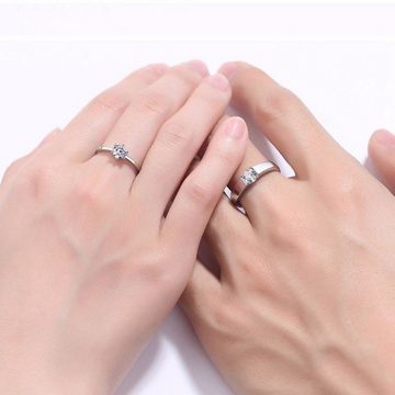 KARMA Fingerring Verlobungsring Ehering, Damenschmuck Zirkonia Geschenk Frauen