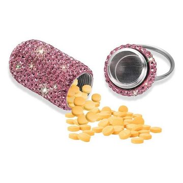 HYTIREBY Pillendose Tablettenboxen Tragbare Pillendose Behälter Schlüsselanhänger