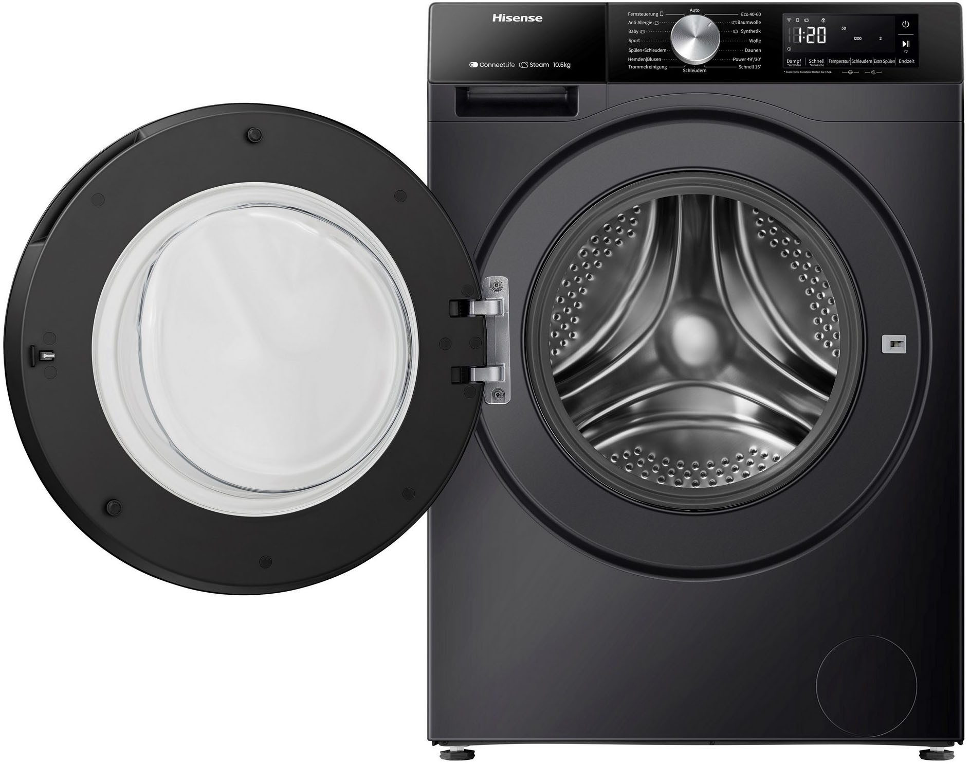 Hisense Waschmaschine 5S Serie WF5S1045BB, 10,5 kg, 1400 U/min, AutoDosing