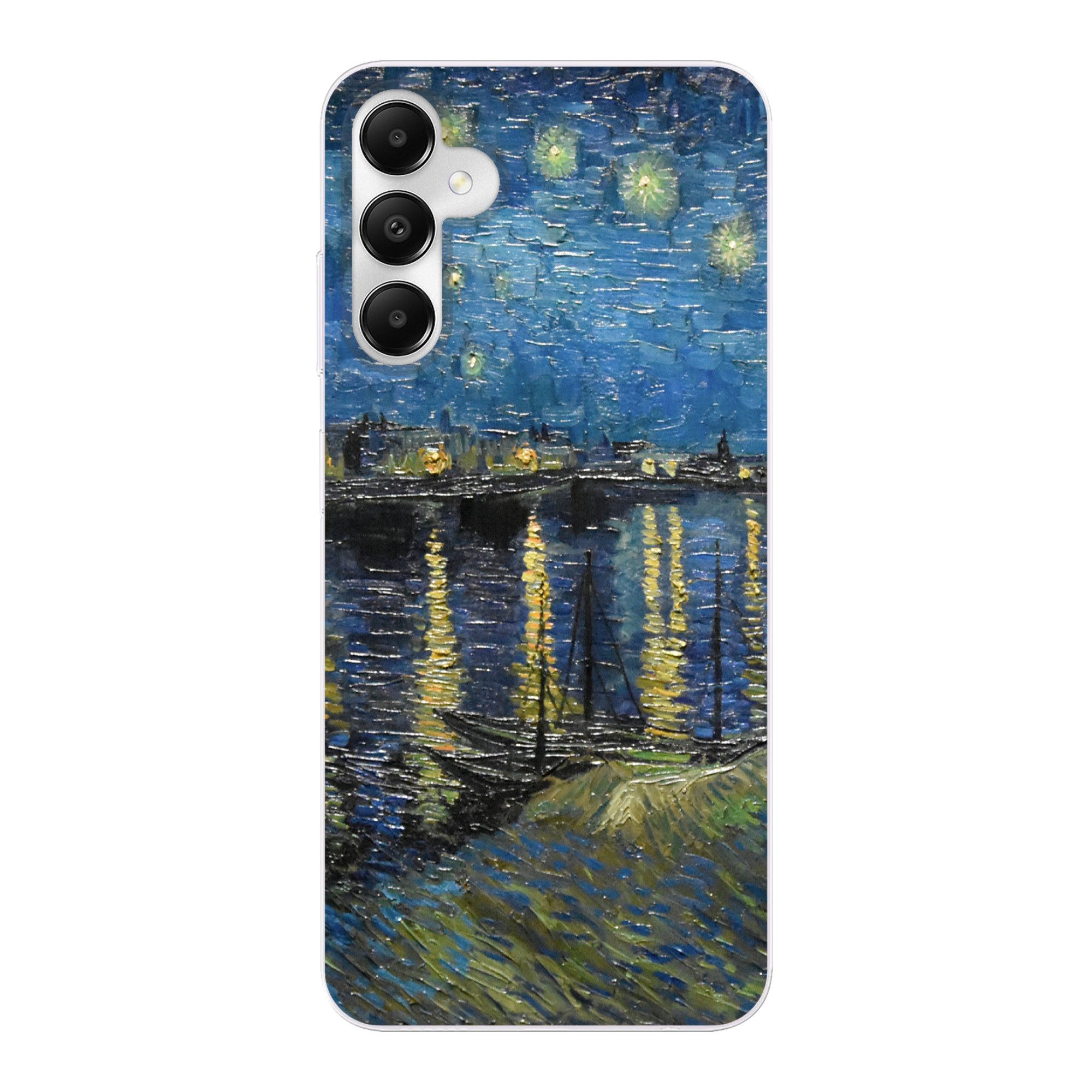 MuchoWow Handyhülle für Samsung Galaxy A05s Sternennacht über der Rhone - Van Gogh - Kunst, Smartphone-Bumper, Print, Handy Schutzhülle Dünn