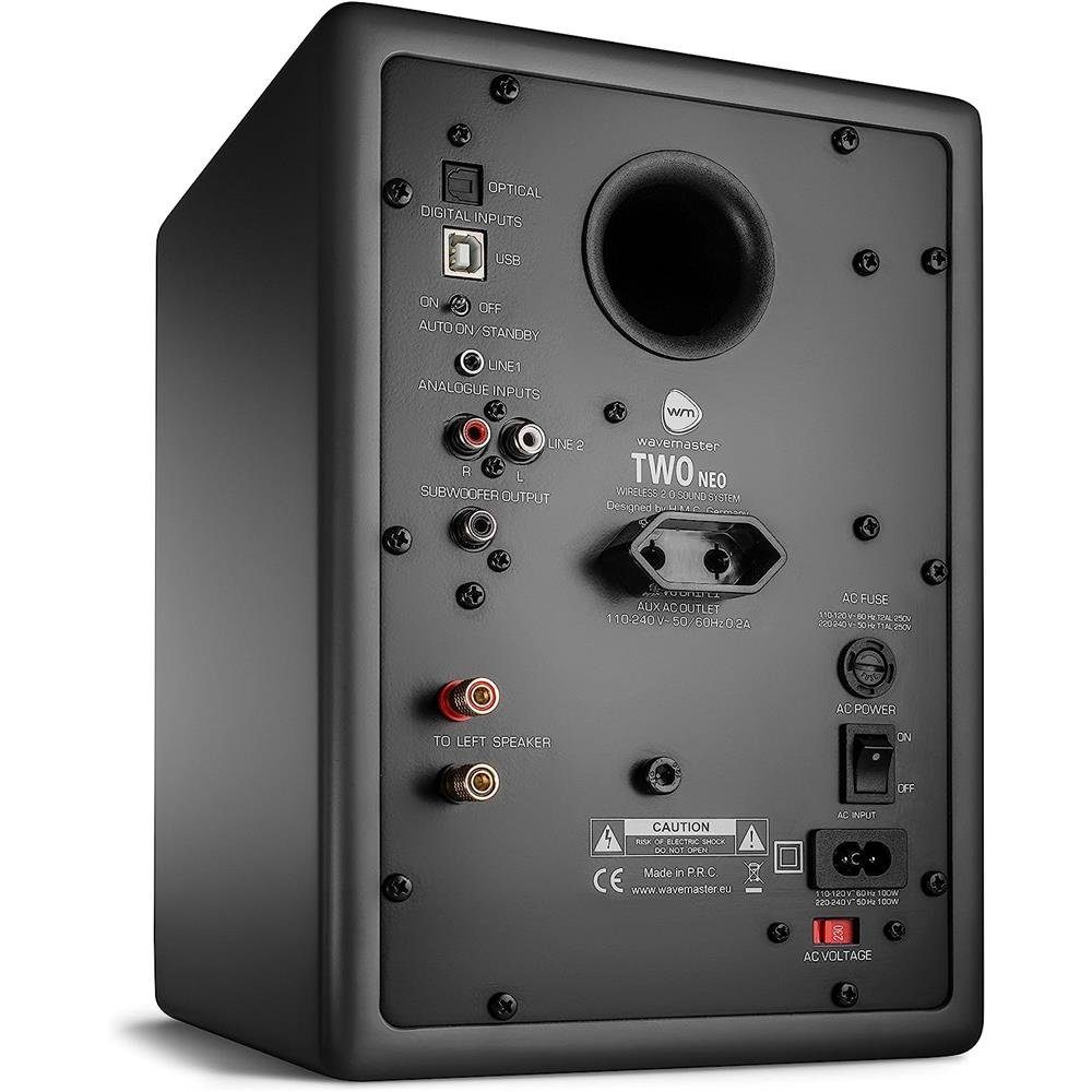 Wavemaster TWO NEO stone gray Regal-Lautsprecher Stereo (Bluetooth, 60 W, mit Bluetooth-Streaming dunkelgrau)