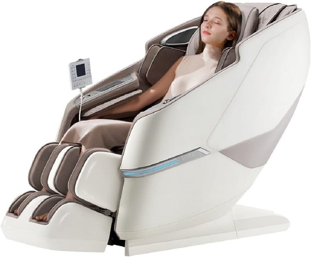 Massagesessel Ganzkörpermassage mit Shiatsu Bluetooth, Wärmefunktion und Fußrollen
