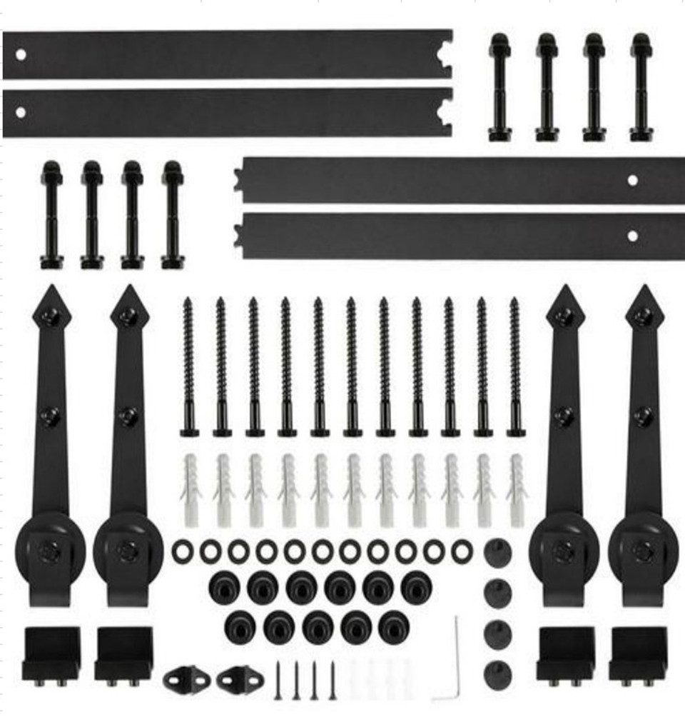 JEOBEST Schiebetür 366cm Schiebetürsystem Komplett-Set mit günstig online kaufen
