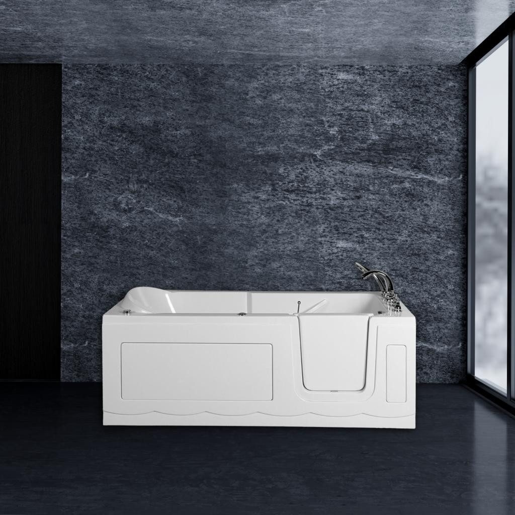 PureHaven Badewanne Seniorenbadewanne Sitz- und Whirlpool 150x75cm od. 170x75cm