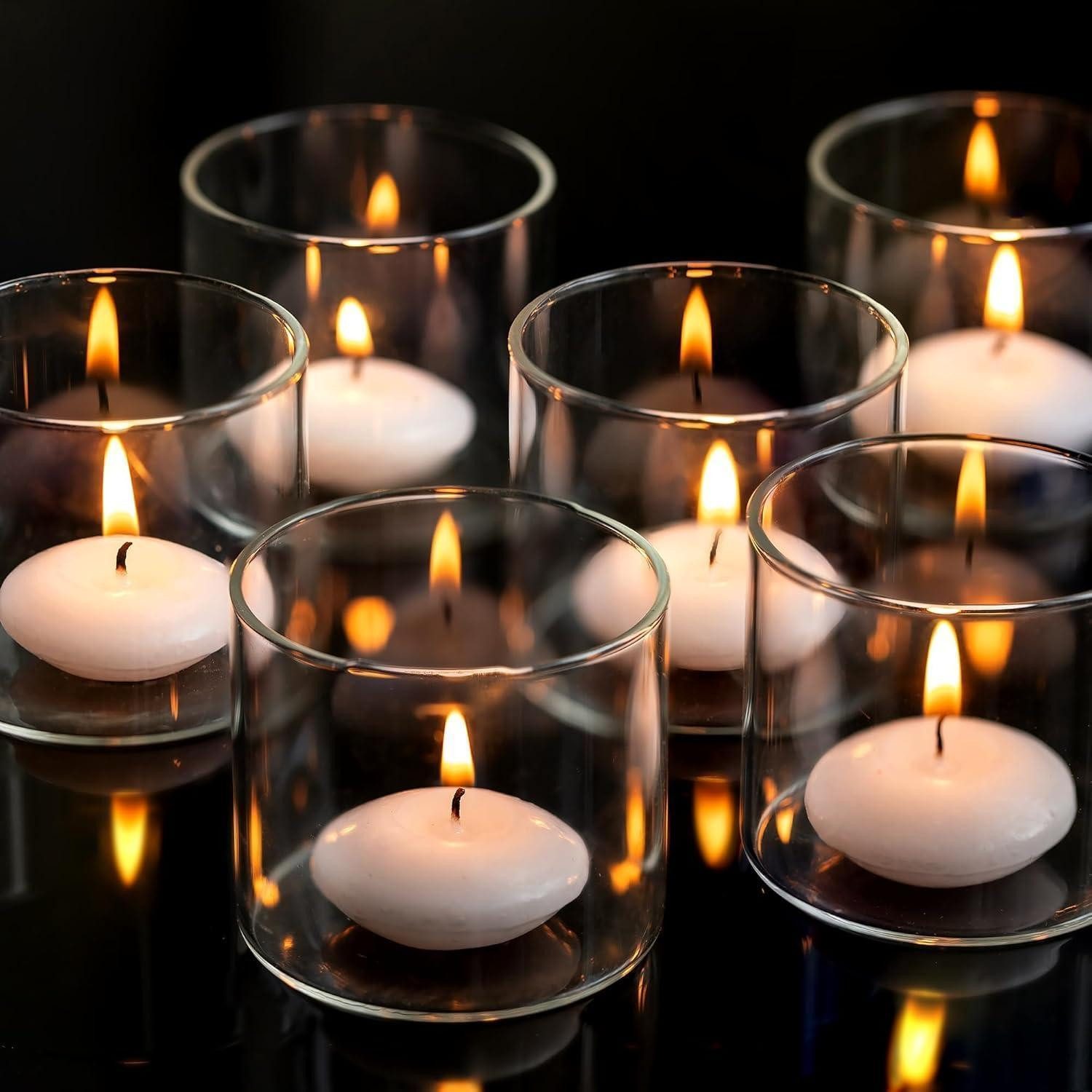 LuxusKollektion Teelichthalter Teelichthalter Glas klar Votivkerzenhalter 12er Set Hochzeit