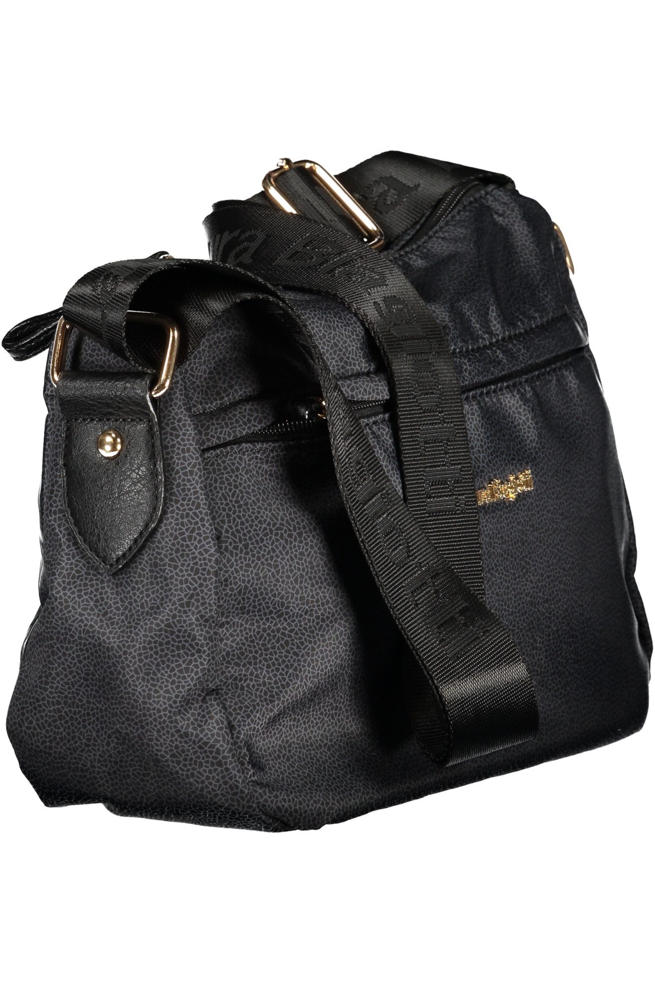 Laura Biagiotti Umhängetasche, Elegante Damenhandtasche mit Fächern und verstellbarem Gurt, schwarz