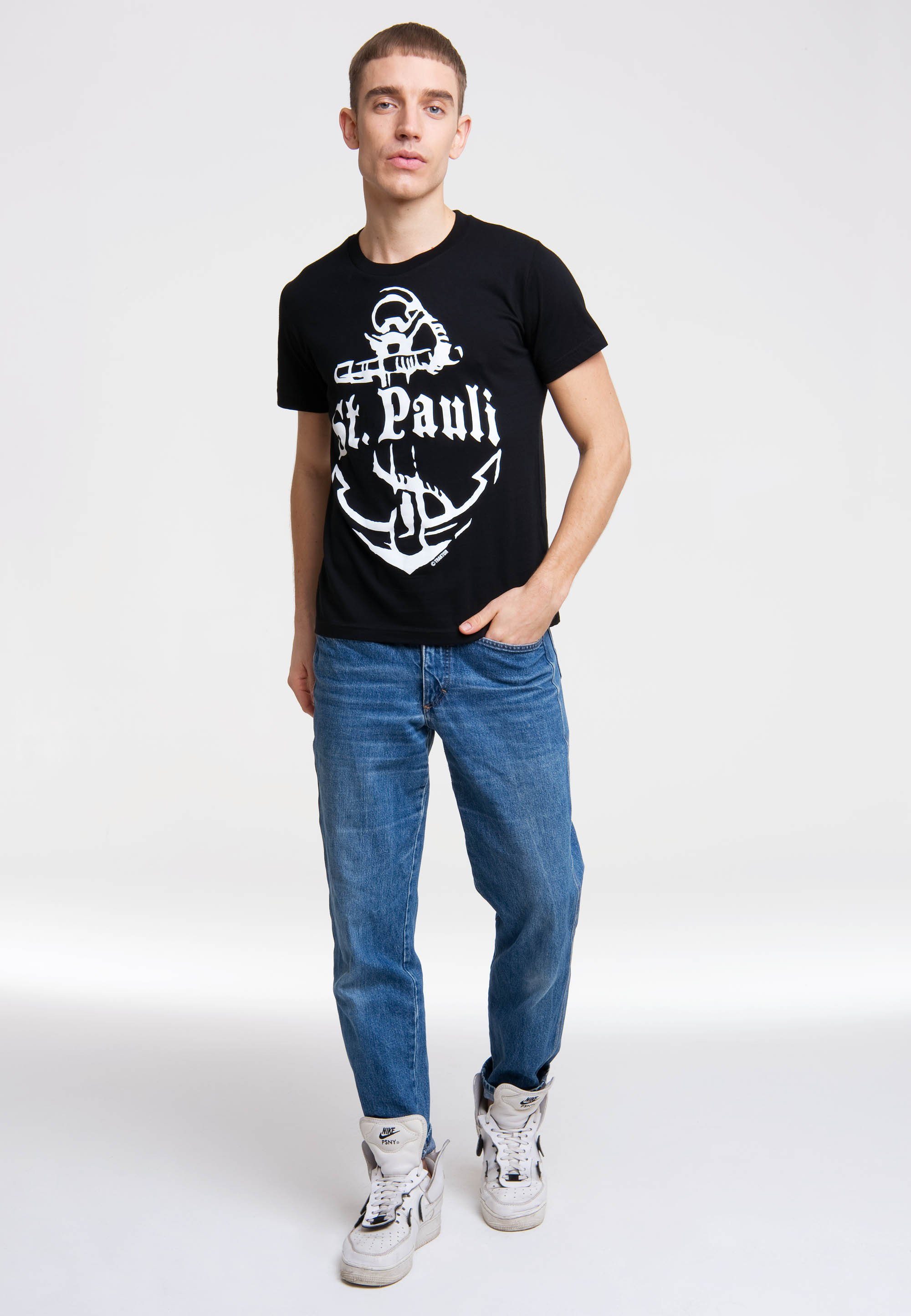 LOGOSHIRT T-Shirt ST. PAULI mit tollem Frontprint