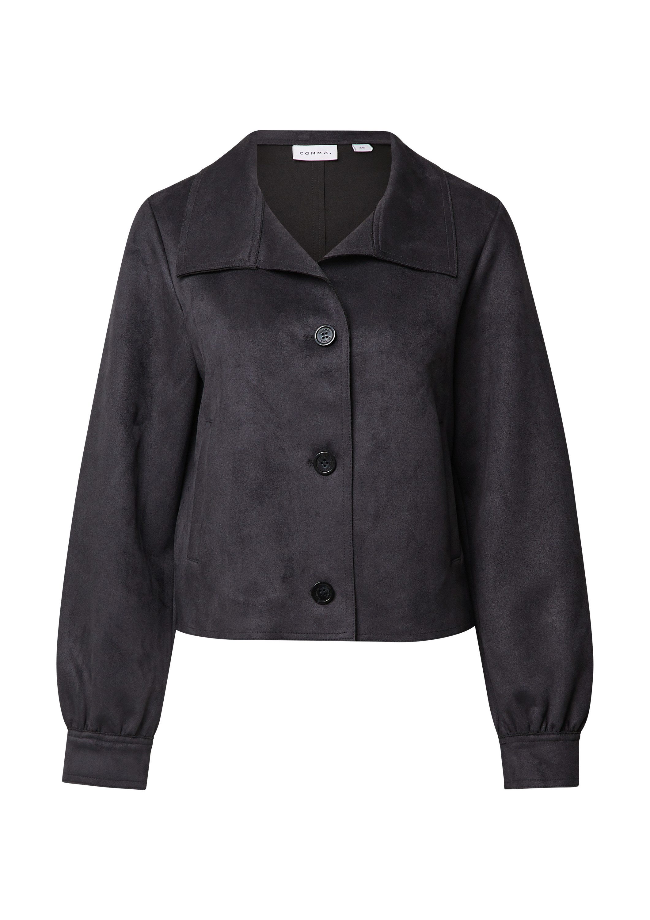 comma Funktionsjacke Indoor-Jacke Jacke in Velourslederoptik