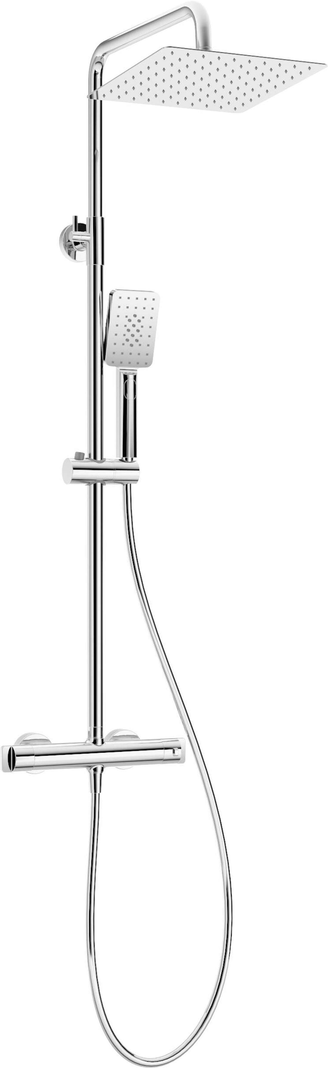 Duscharmatur Duschsystem mit Duscharmatur, thermostatisch Chrom