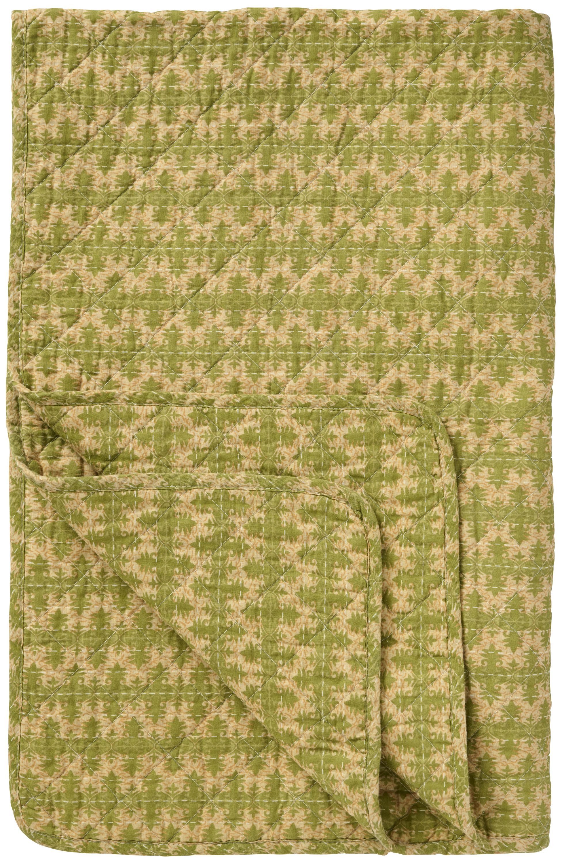 Ib Laursen Tagesdecke Ib Laursen - Decke Quilt Tagesdecke Überwurf 180x130cm Grün mit