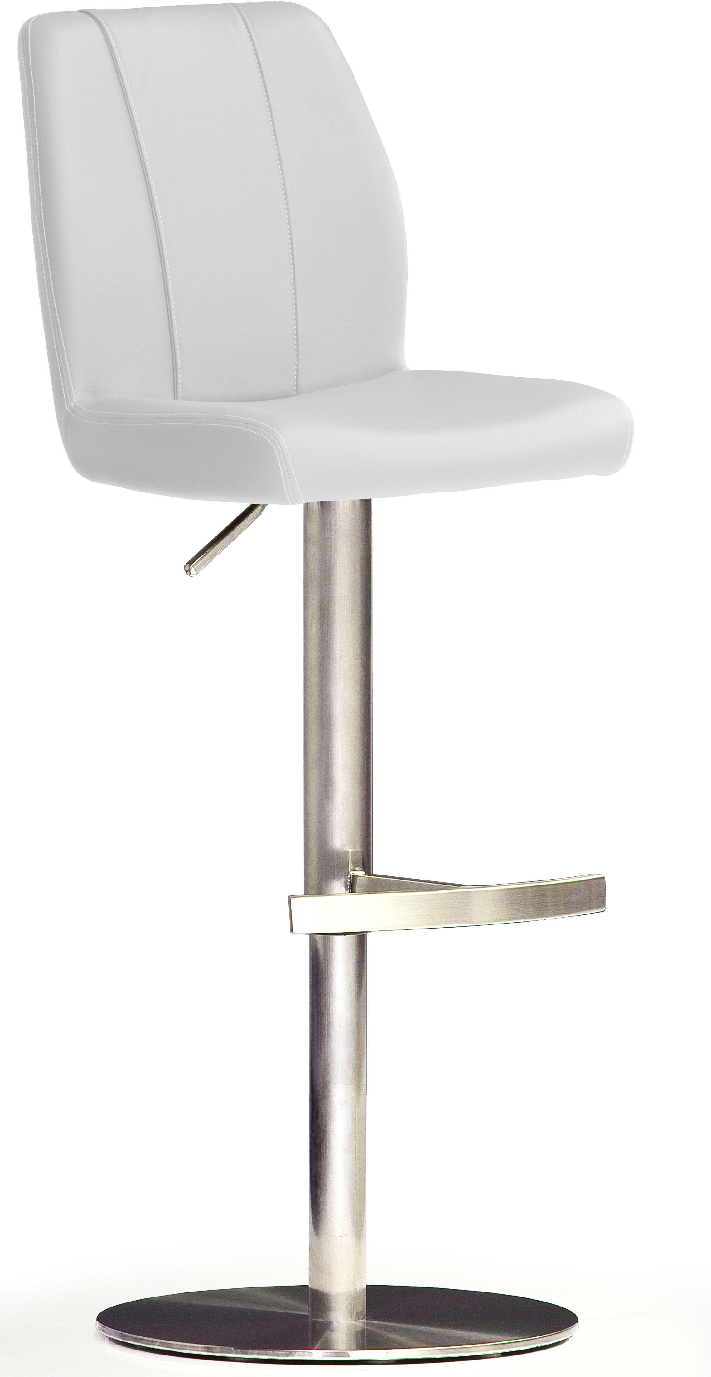 MCA furniture Bistrostuhl BARBECOOL Barhocker Bistrostuhl Tresenhocker, mit Rückenlehne,Bodenplatte rund, 360° drehbar, Sitzhöhe von 56-81 cm