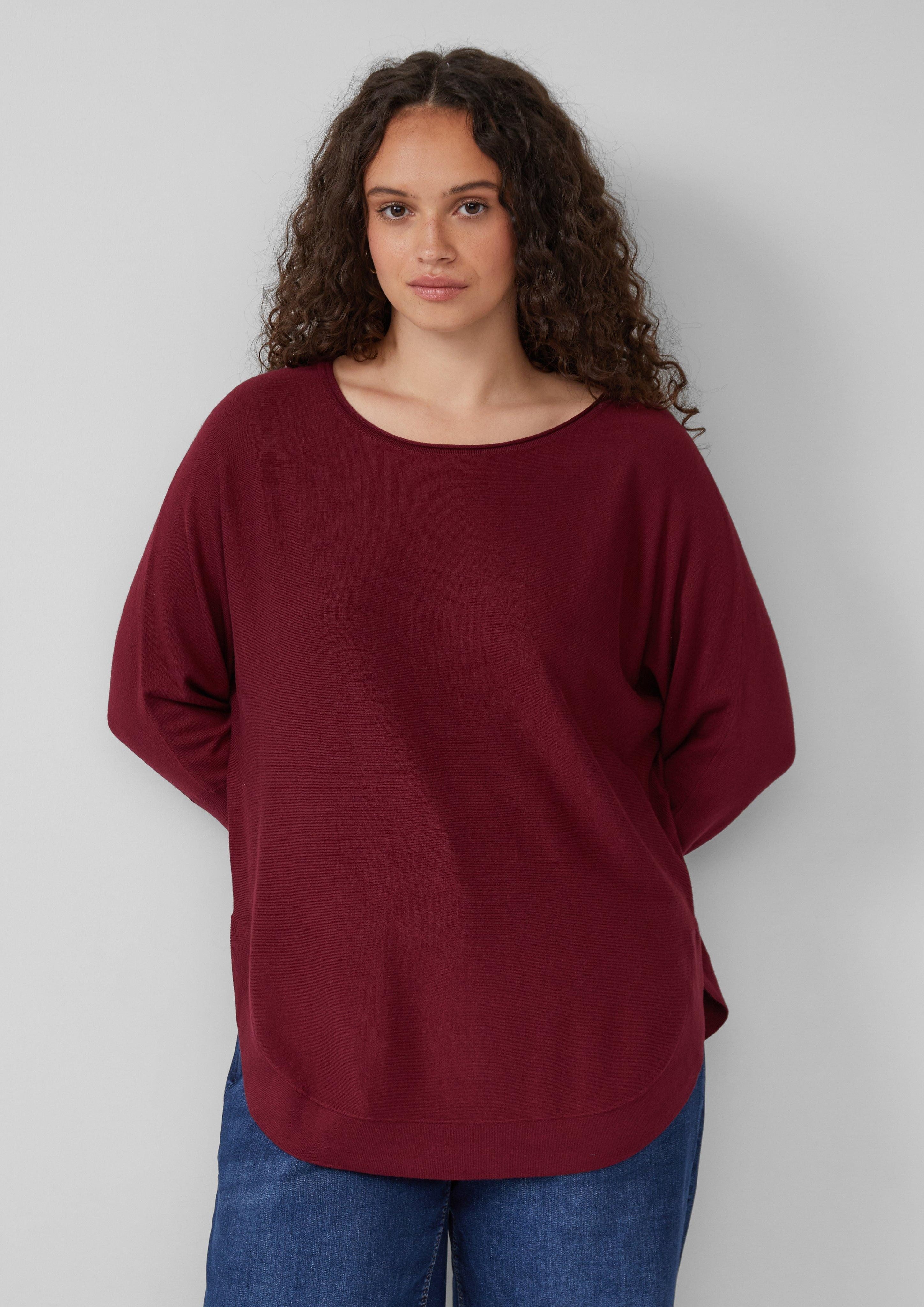 QS Strickpullover Strickpullover mit Fledermausarm günstig online kaufen