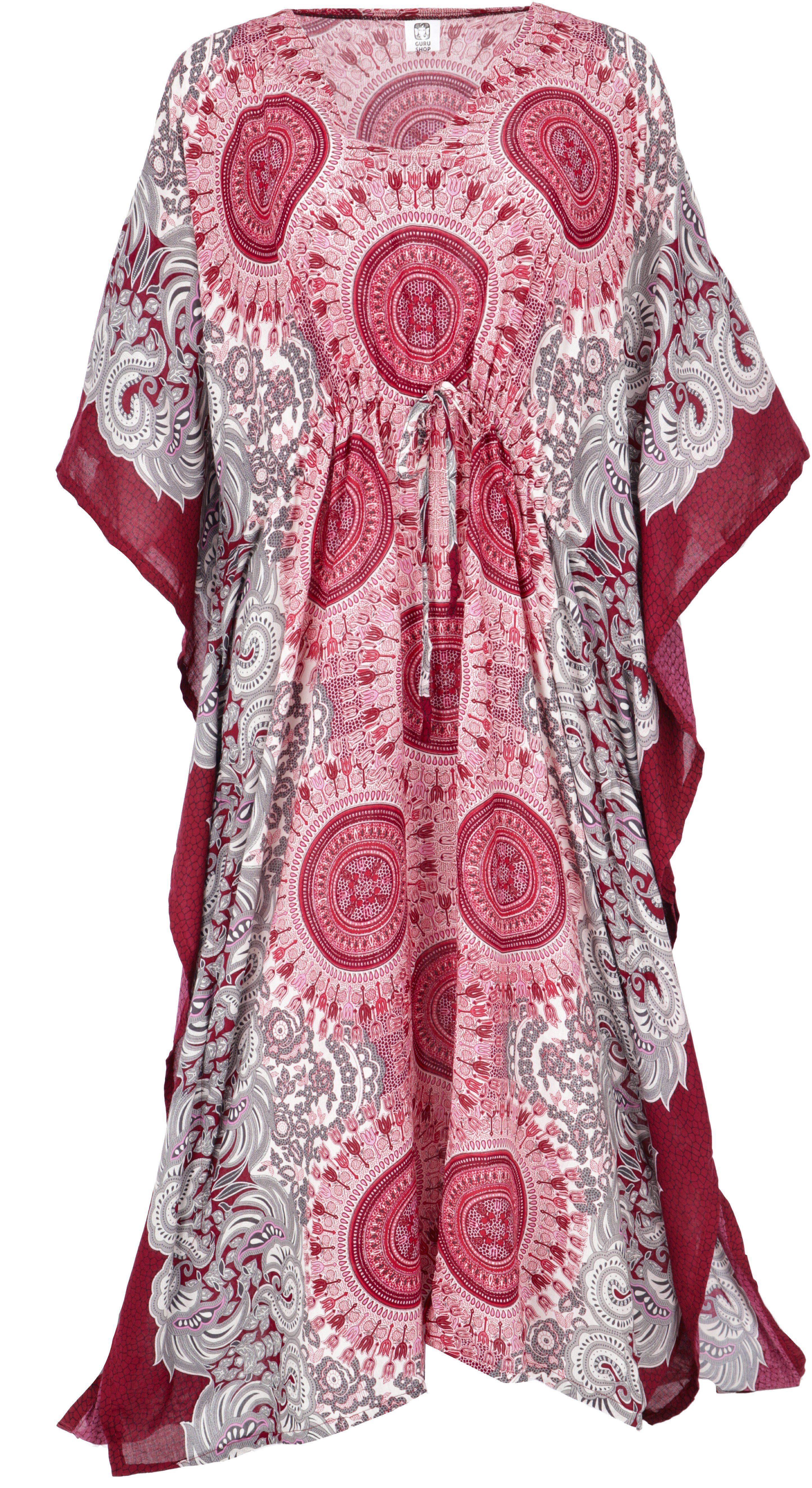 Guru-Shop Midikleid Ponchokleid, Kaftan, Maxikleid, Strandkleid - rot alter günstig online kaufen