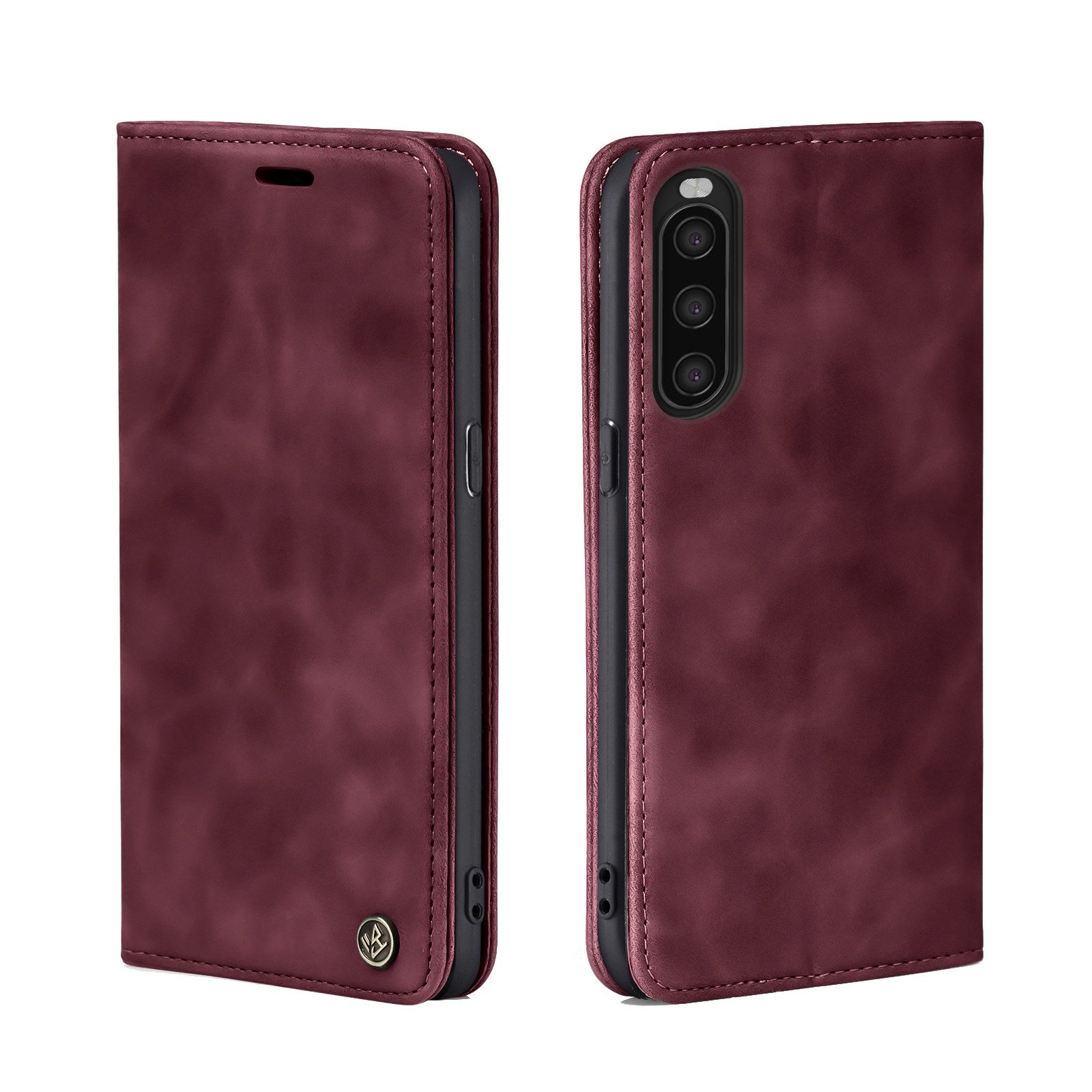 Tec-Expert Handyhülle Tasche Hülle für Sony Xperia 10 II 6.0 Zoll, 6.0 ", Cover Klapphülle Case mit Kartenfach Fliphülle aufstellbar