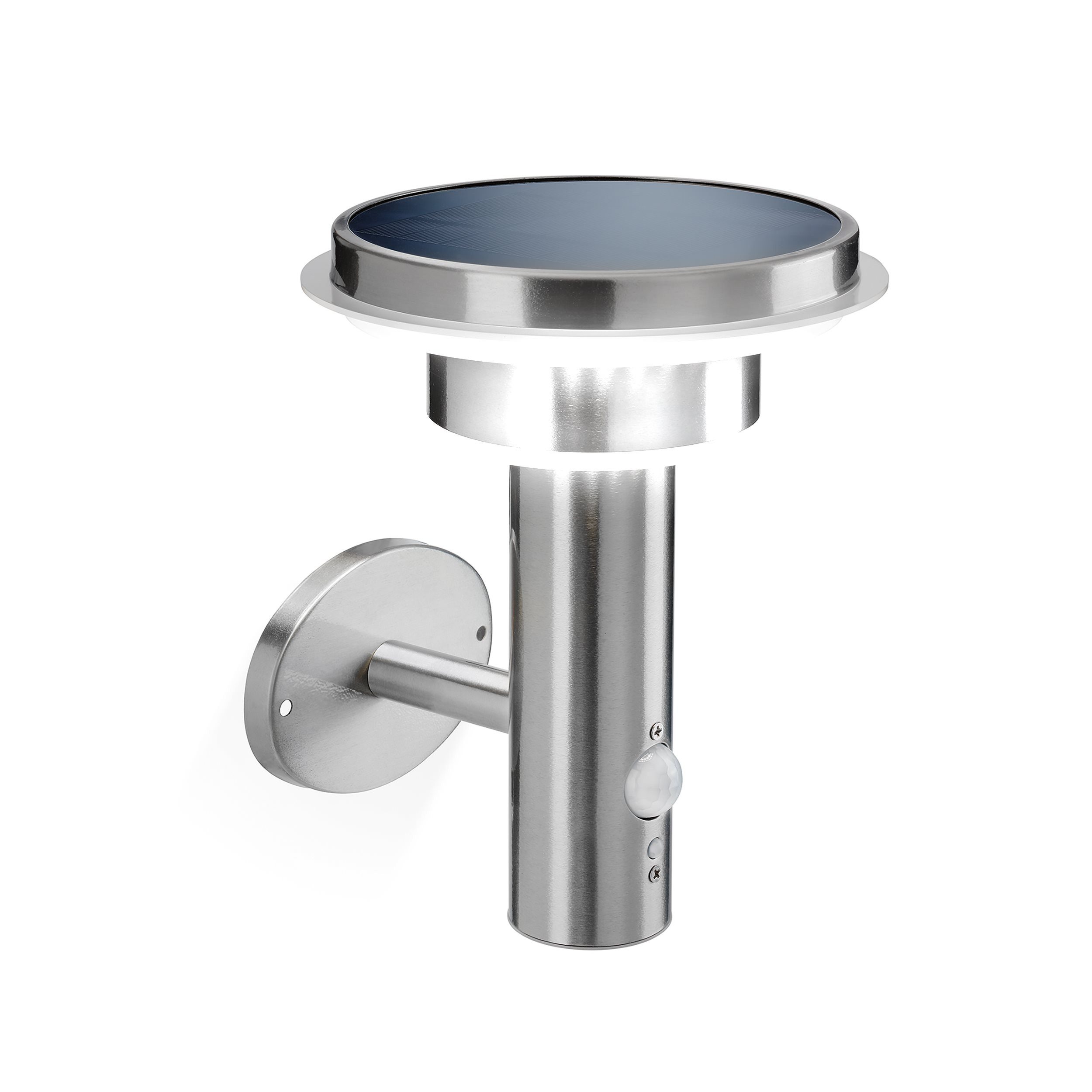 esotec LED Außen-Wandleuchte Edelstahl PIR Solarleuchte TINI H=22cm, 3 Modi, 40 LEDs 4000K 102595 – Bild 2 von 5