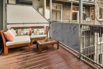 MuchoWow Balkonsichtschutz Beton - Muster - Zement - Vintage - Textur - Rustikal (1-St) Balkonbanner, Sichtschutz für den Balkon, Robustes und wetterfest